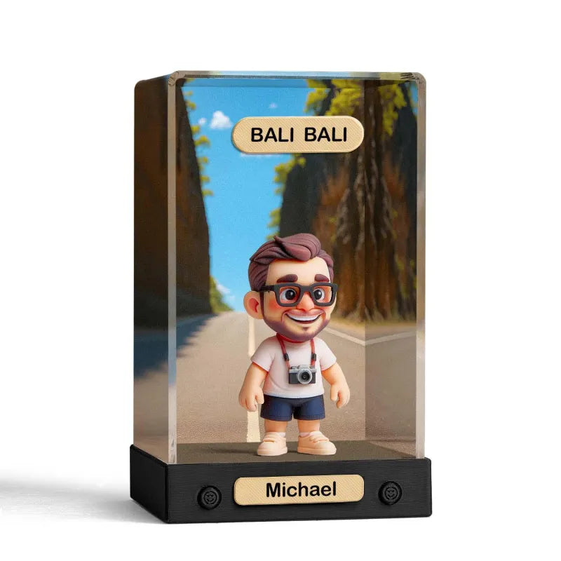 Custom Figure with Decoration Box - Human & Pet Welcome