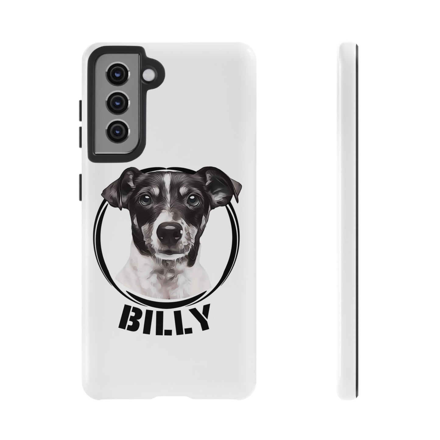 Custom Pet Portrait Phone Case, Black and White - furevermama
