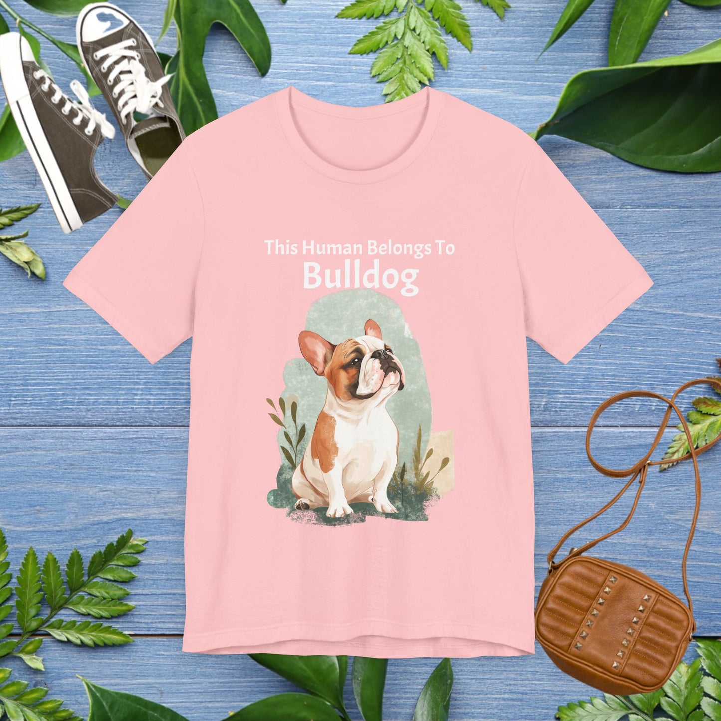 This Human Belongs To Bulldog Jersey Tee - furevermama