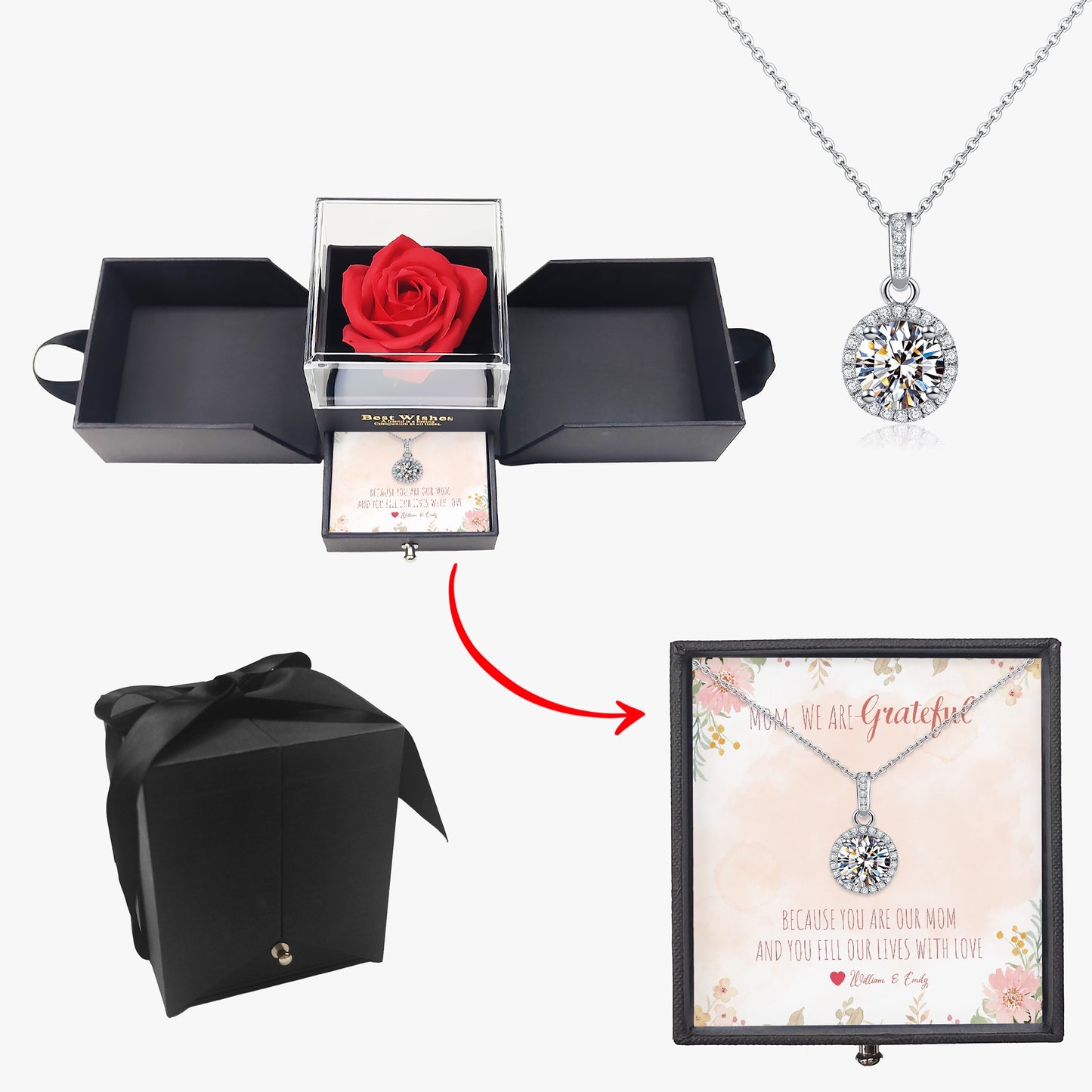 Stunning Necklace with Gift Box - To Mom - furevermama