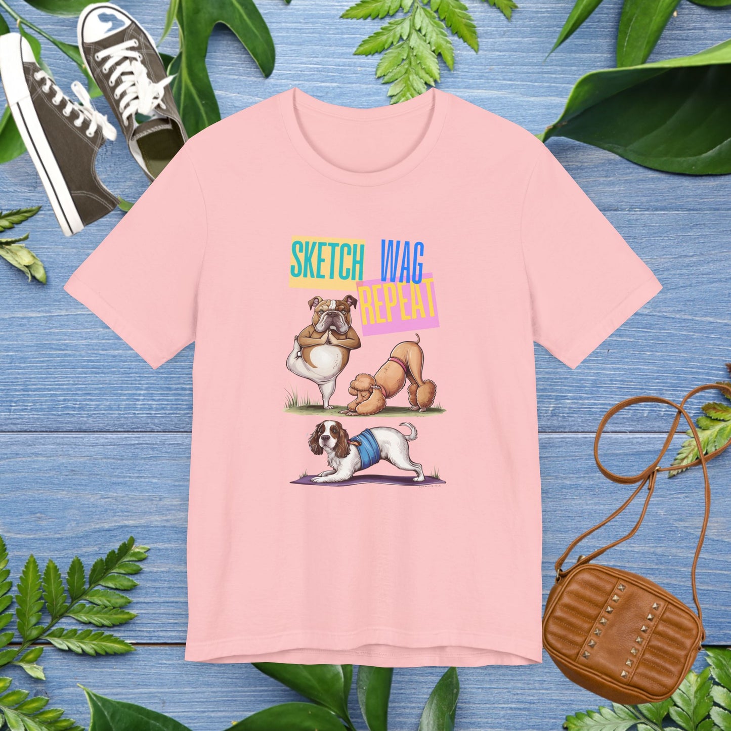 Sketch Wag Repeat Dog Lover T-Shirt - furevermama