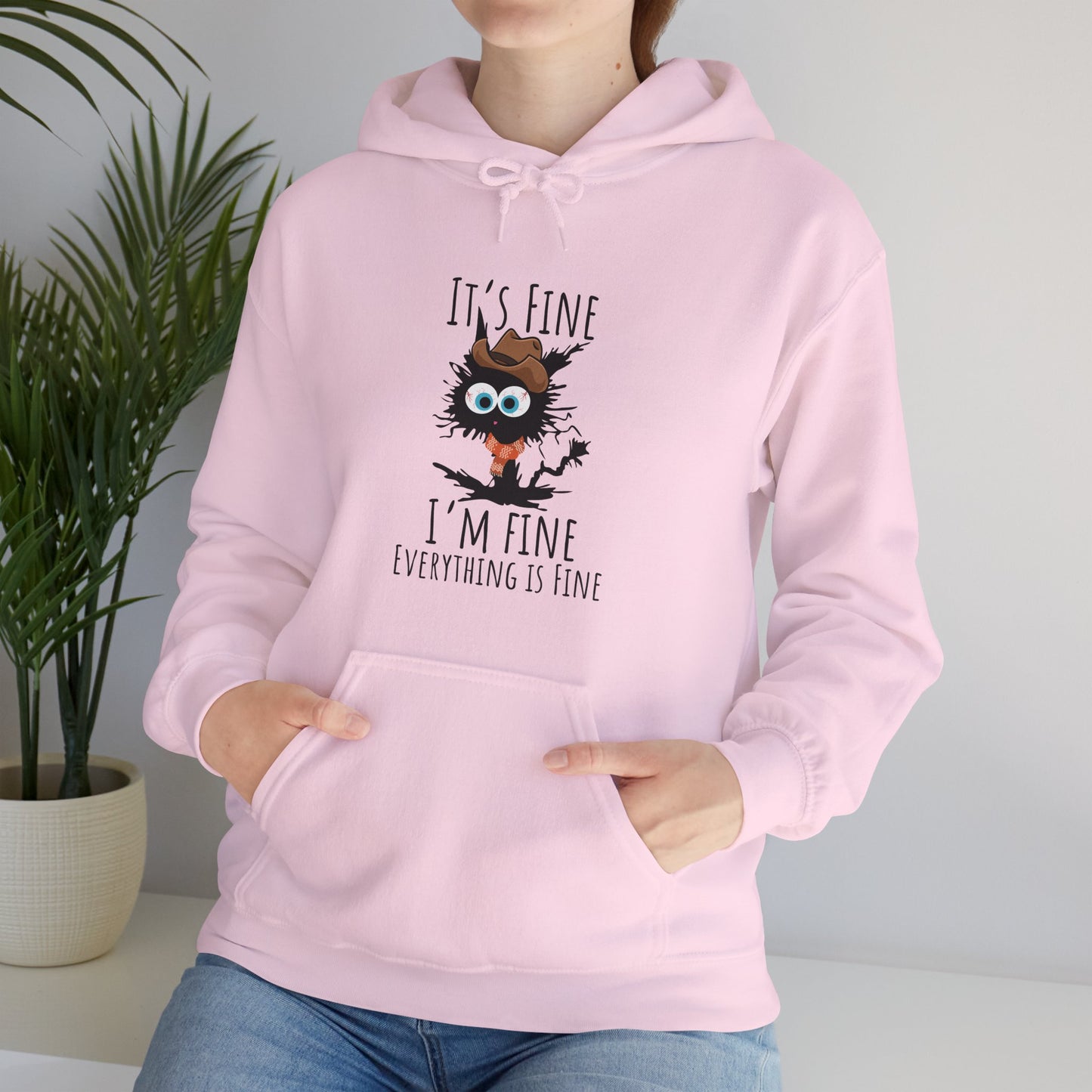 Everything Is Fine Meowdy Hoodie - furevermama