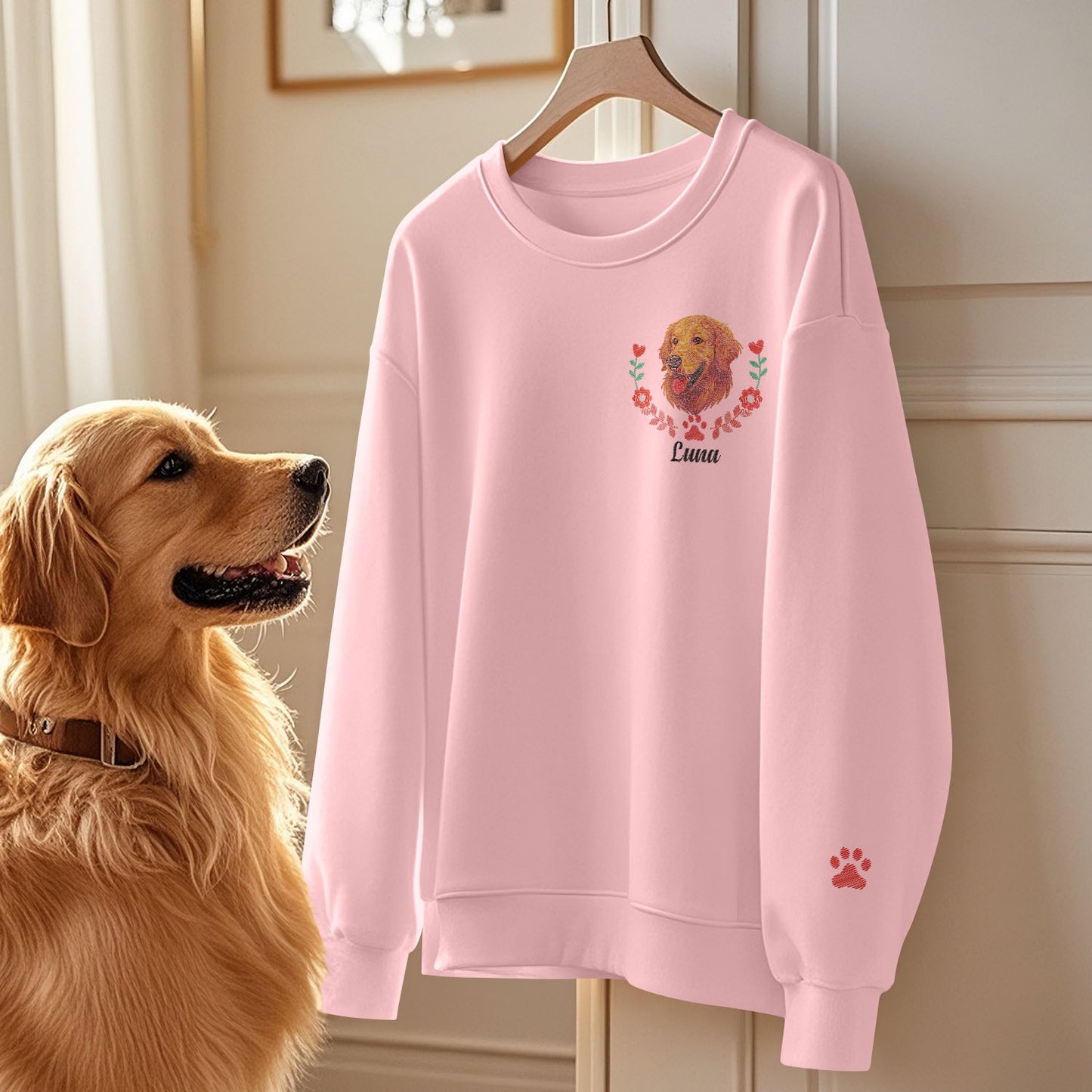 Custom Pet Embroidered Sweatshirt