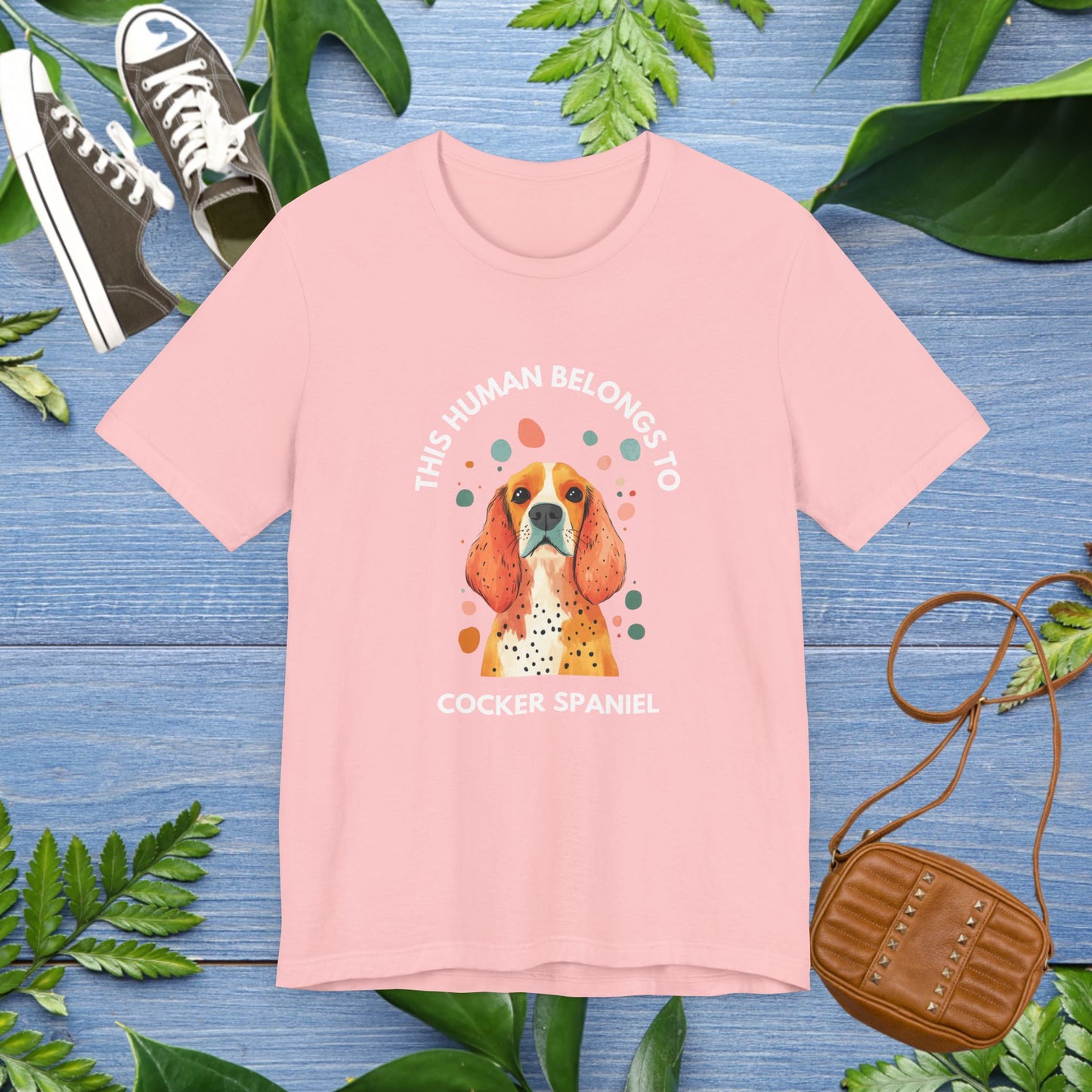 This Human Belongs To Cocker Spaniel Unisex T-Shirt - furevermama