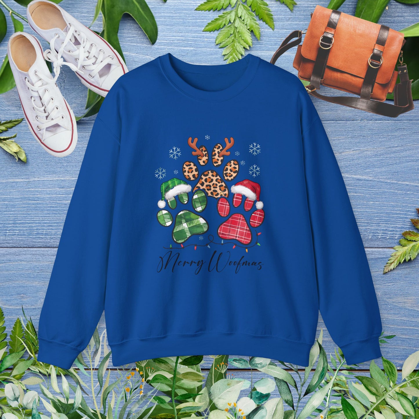 Merry Woofmas Pawprint Unisex Sweatshirt - furevermama