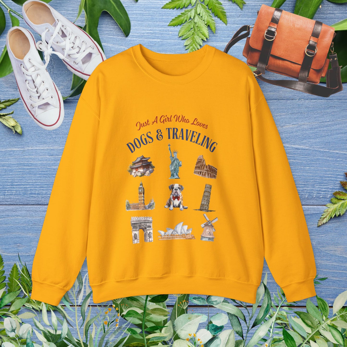 (Custom) Just A Girl Who Loves Dogs and Traveling Sweatshirt - furevermama