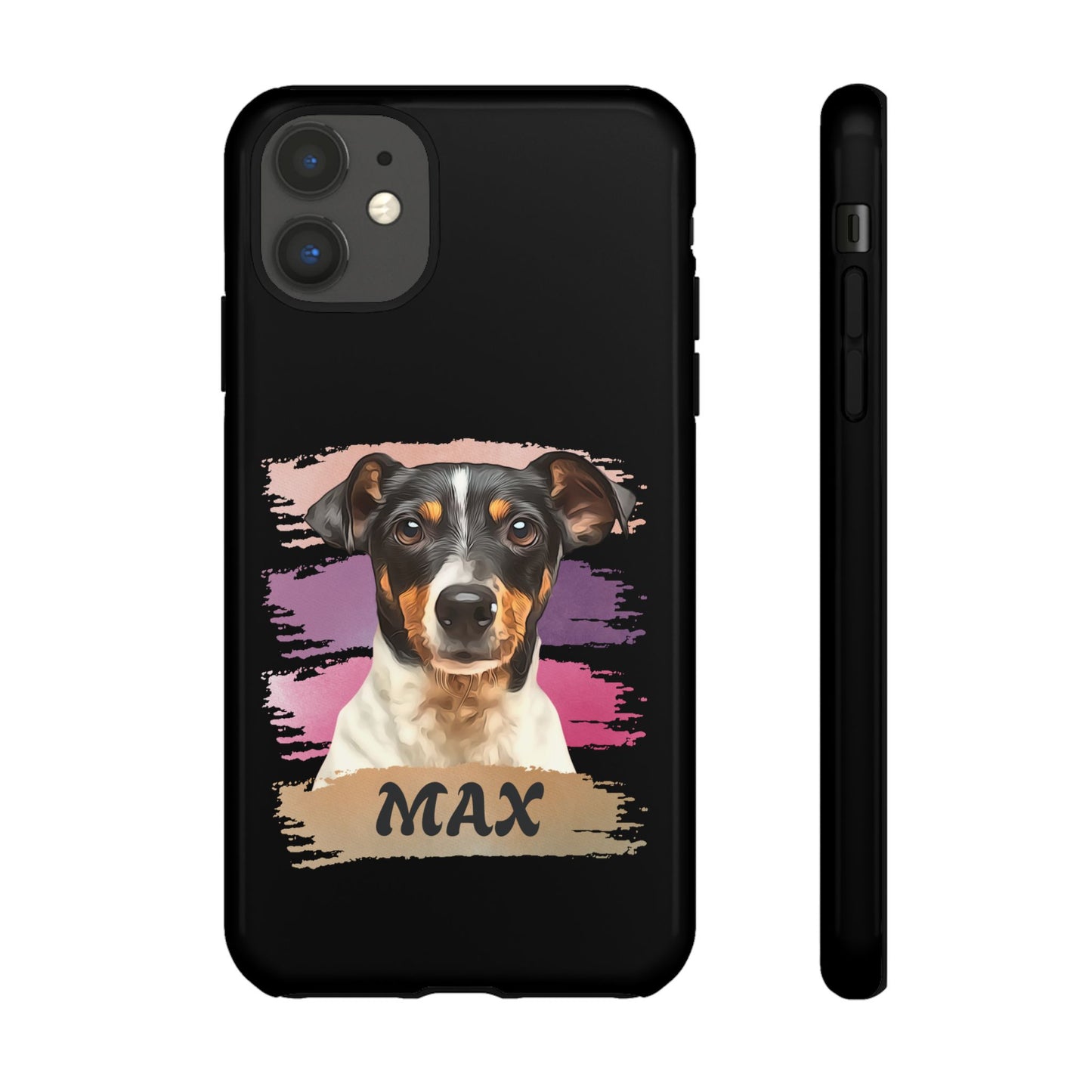 Custom Pet Portrait Phone Case, Pink Brush Edition - furevermama
