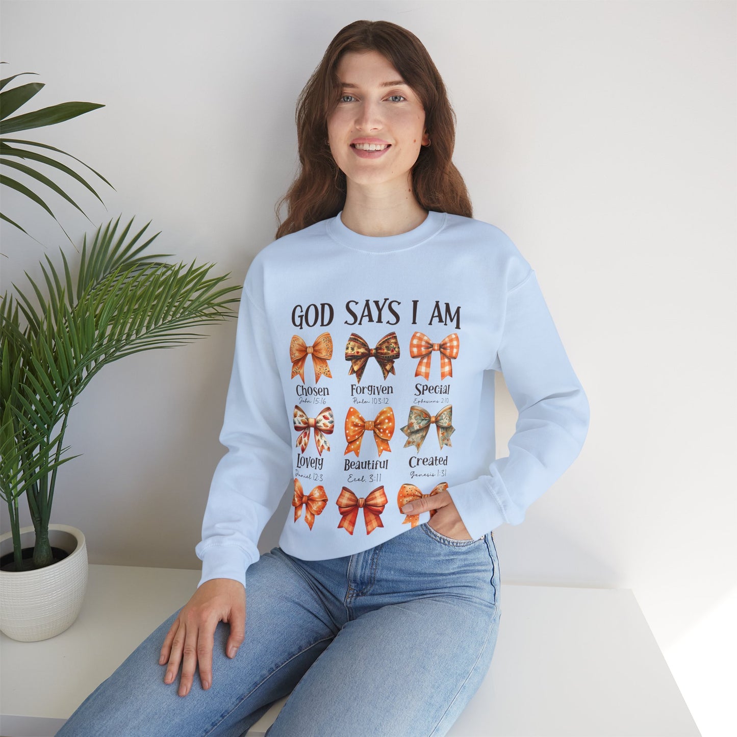 God Says I Am Crewneck Sweatshirt - furevermama