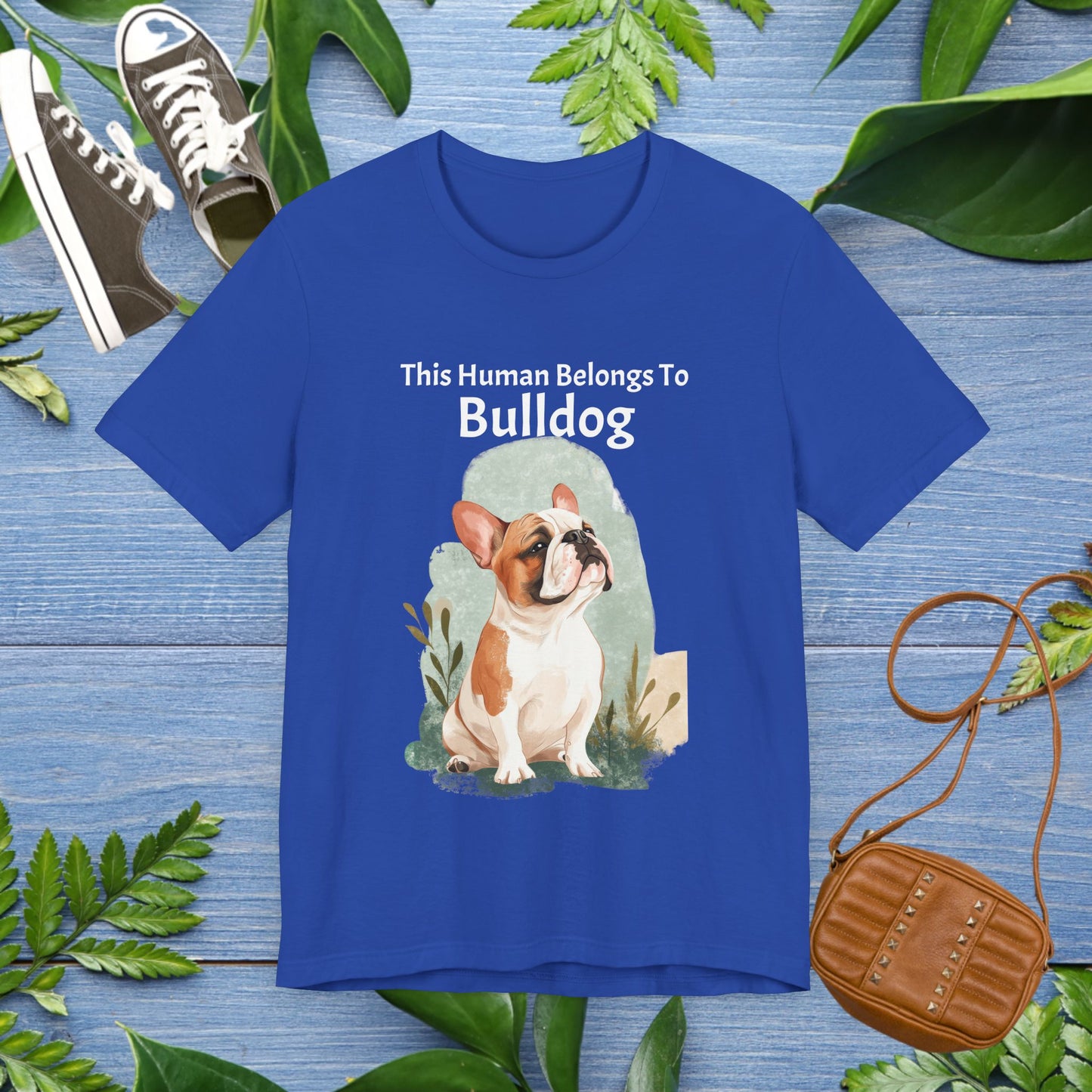 This Human Belongs To Bulldog Jersey Tee - furevermama