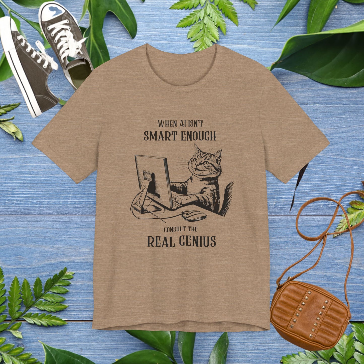 Cat Lover AI Enthusiast Unisex T-Shirt - Real Genius Design - furevermama