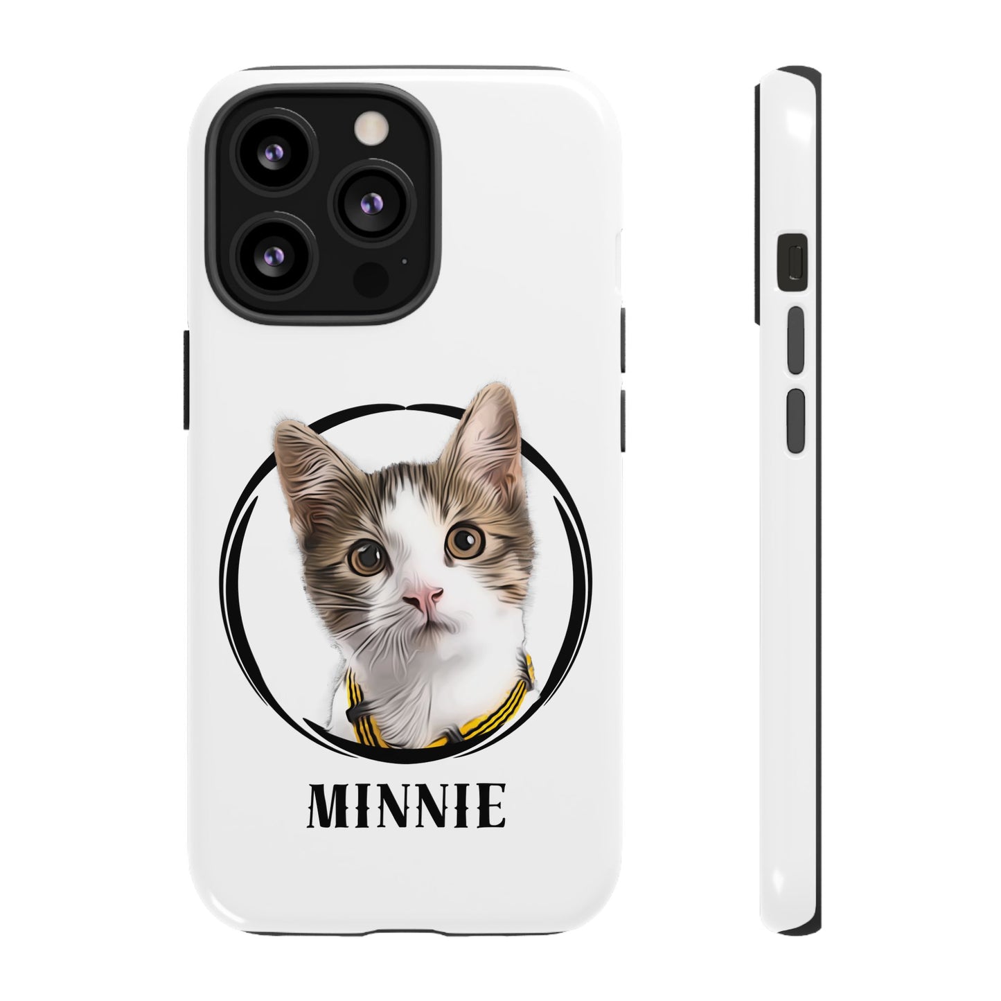 Custom Pet Portrait In Circle Phone Case - furevermama
