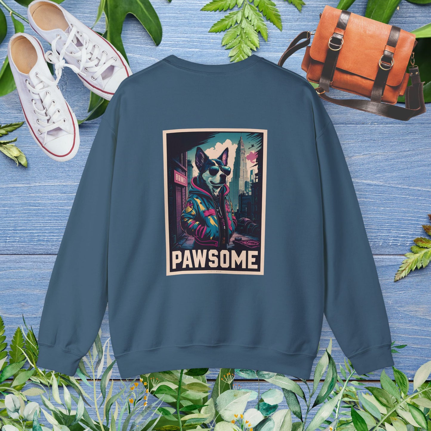 Pawsome Dog Crewneck Sweatshirt (Double Sided) - furevermama