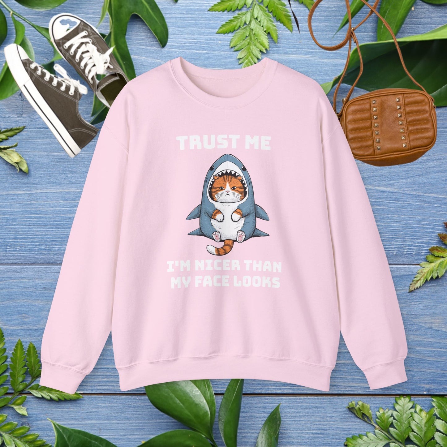 Cat in Shark Costume Unisex Sweatshirt - furevermama
