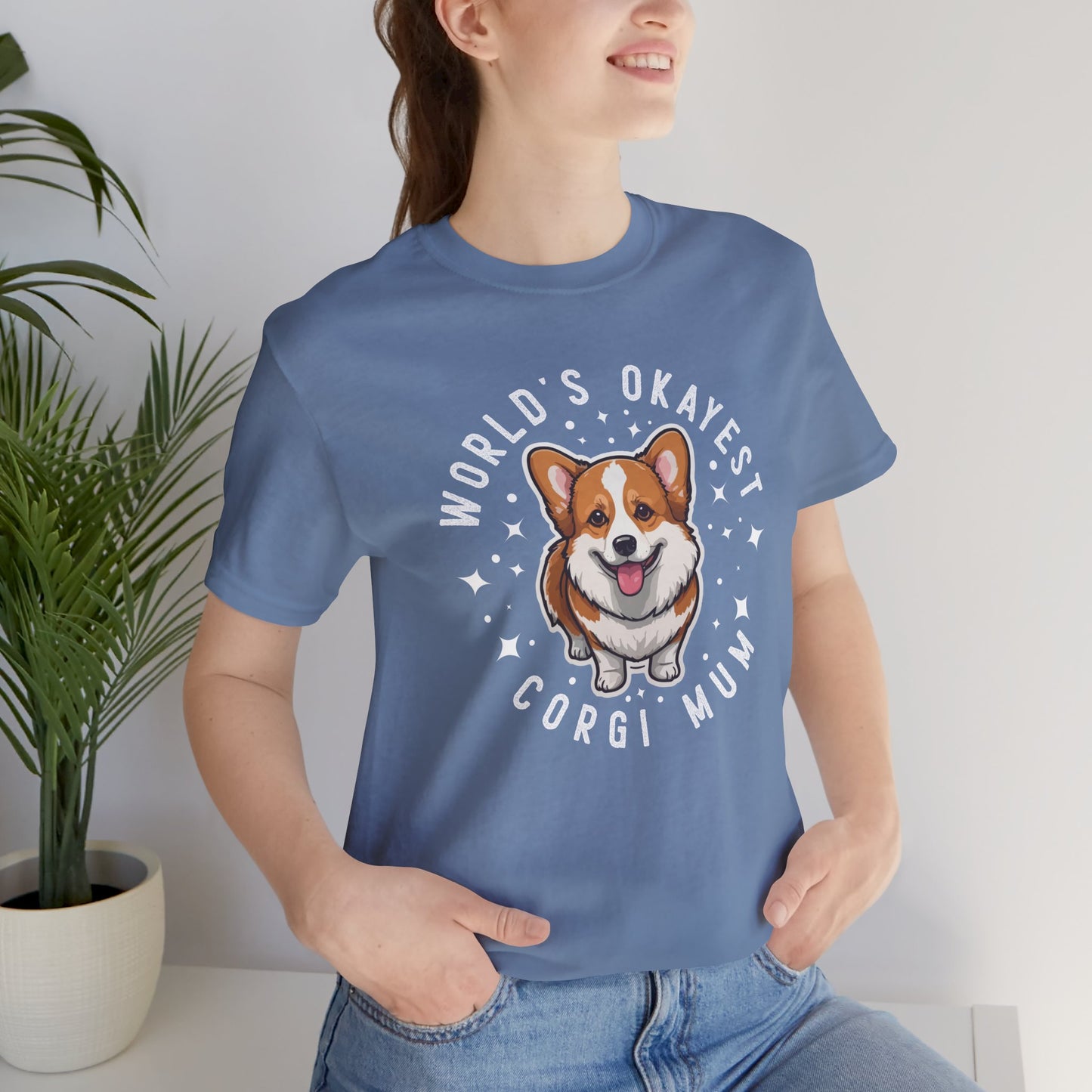 World's Okayest Corgi Mum Unisex T-Shirt - furevermama