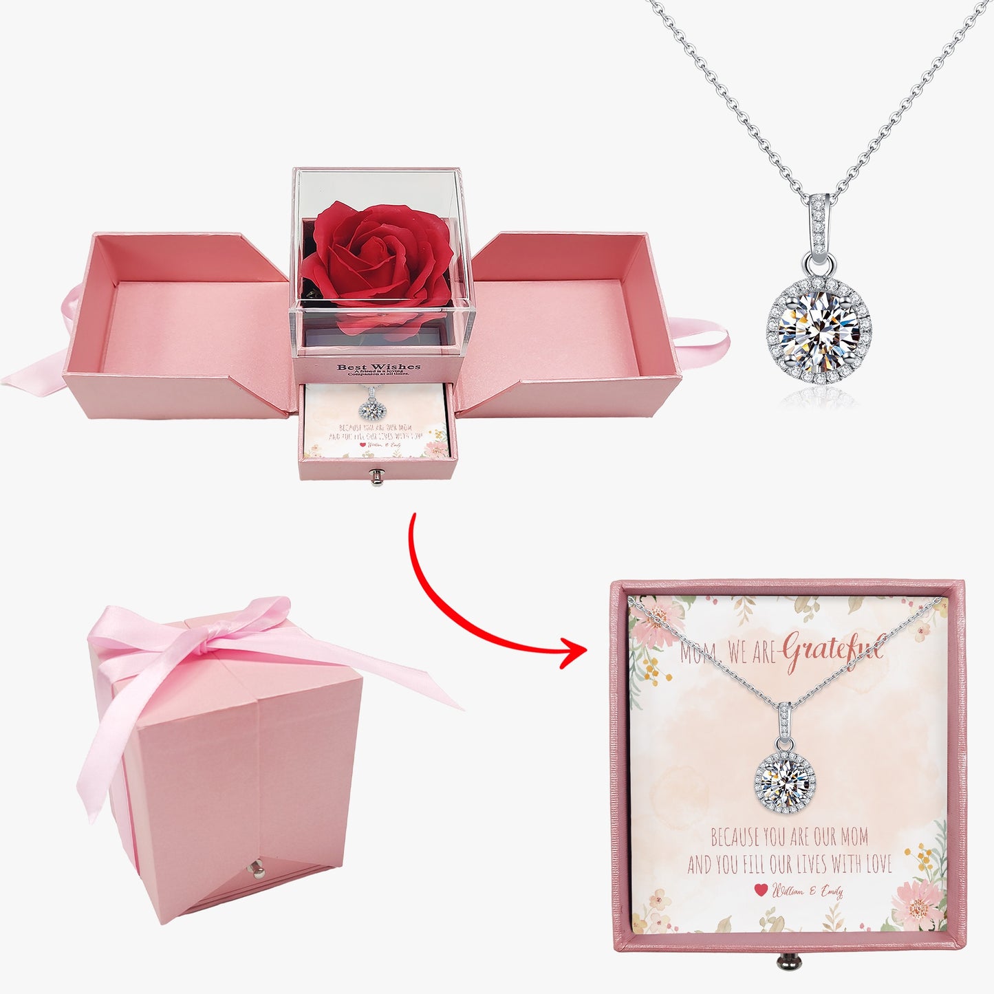 Stunning Necklace with Gift Box - To Mom - furevermama