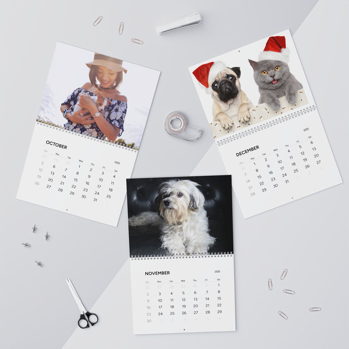 Custom Pet Photo Family Photo Wall Calendar - furevermama