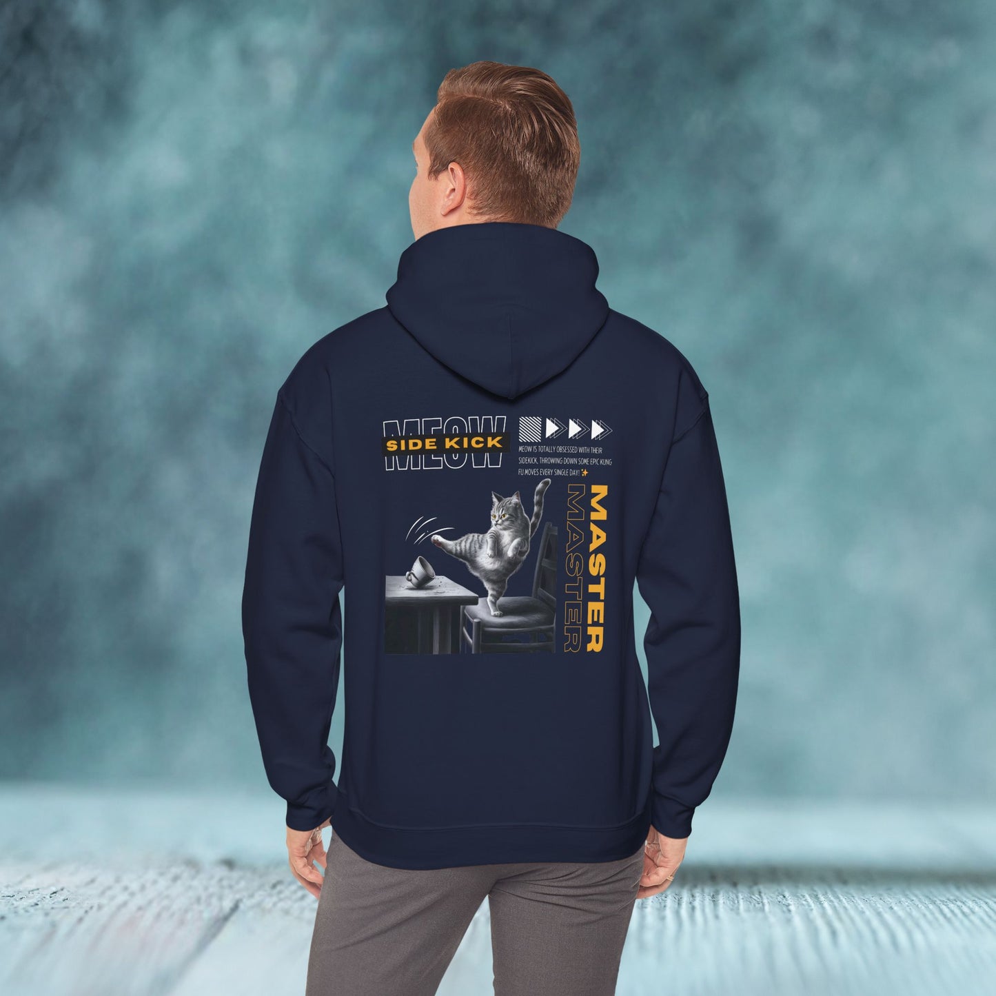 Meow Side Kick Unisex Hoodie (Double-Sided) - furevermama