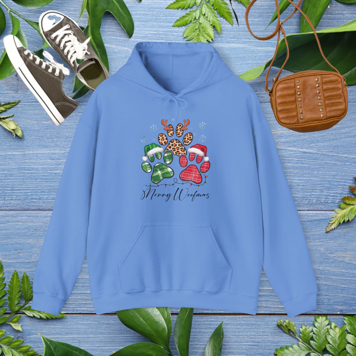Merry Woofmas Pawprint Unisex Hoodie - furevermama