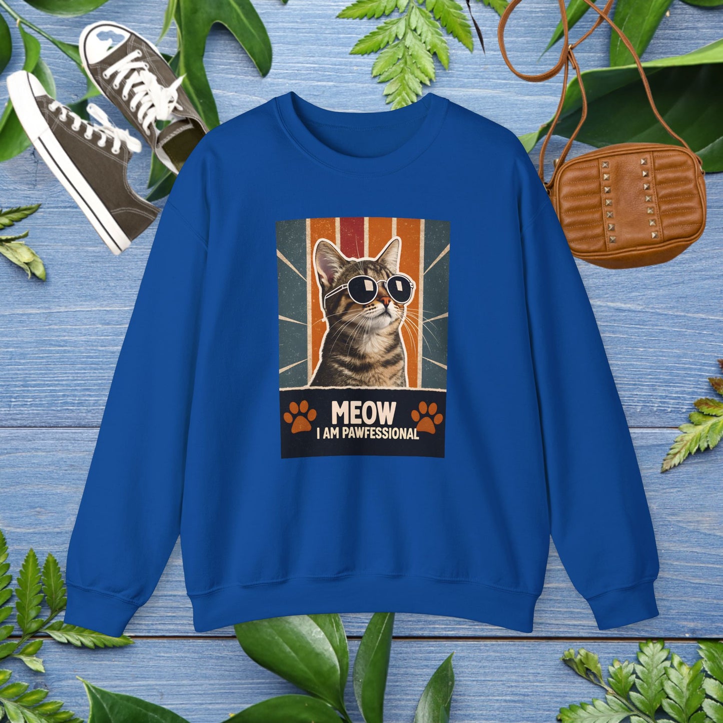 I Am Pawfessional Cat Unisex Heavy Blend Crewneck Sweatshirt - furevermama