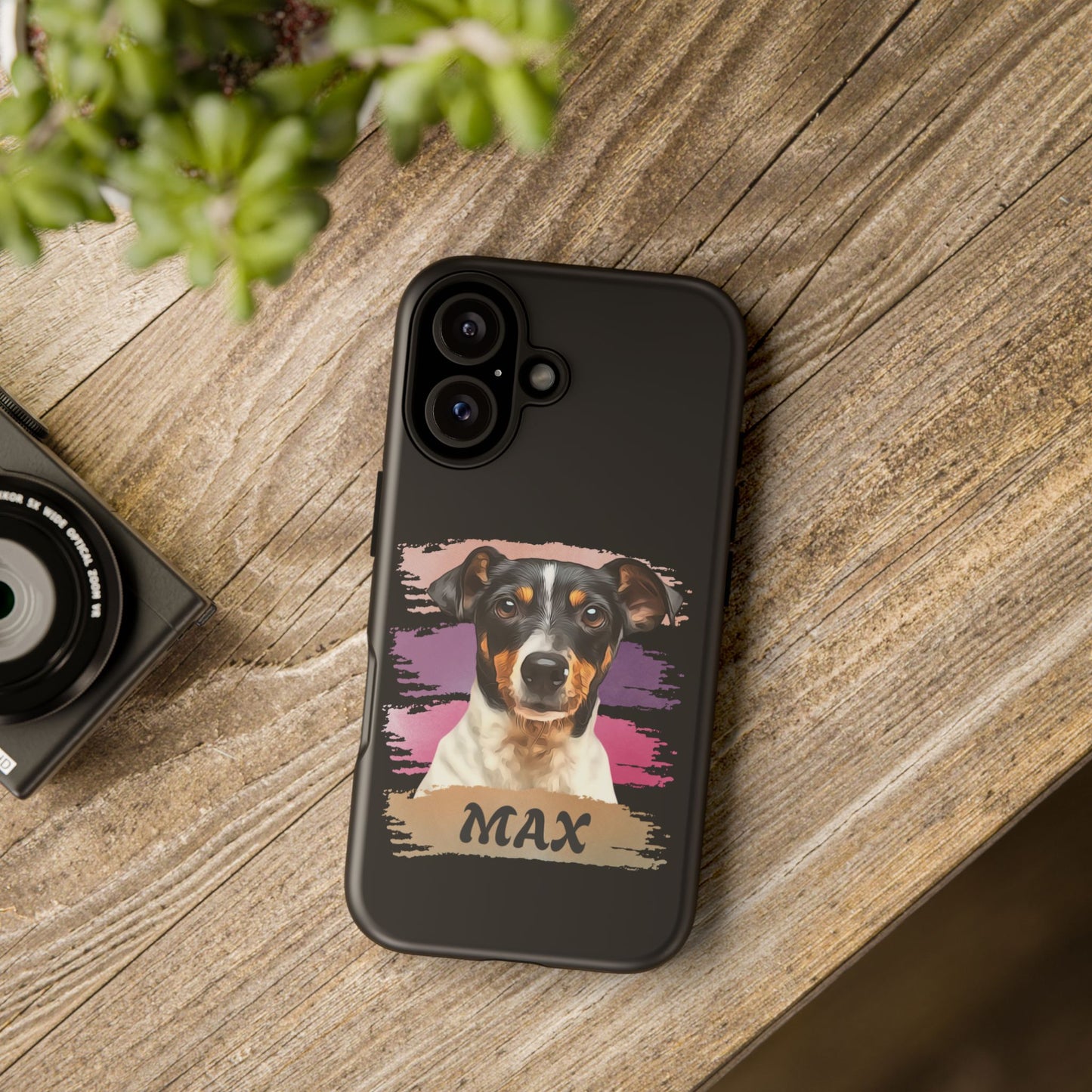 Custom Pet Portrait Phone Case, Pink Brush Edition - furevermama