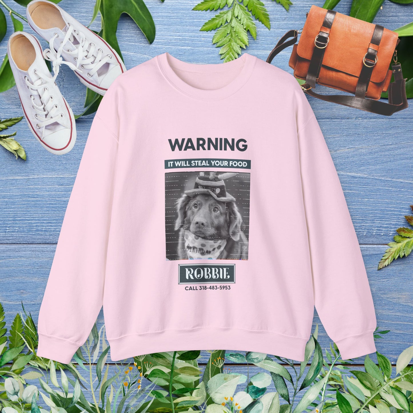 Food Stealer Warning Crewneck Sweatshirt - furevermama
