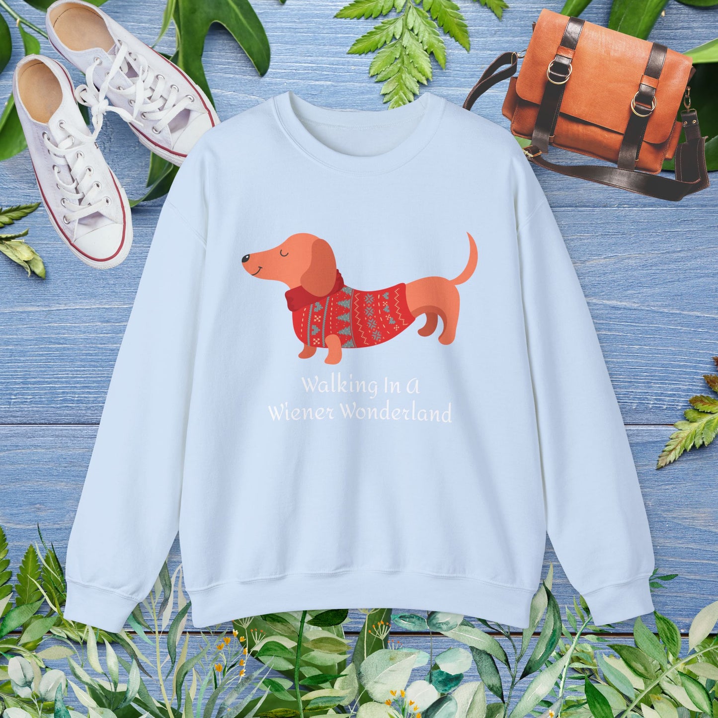 Dachshund Sweatshirt - Walking In A Wiener Wonderland - furevermama
