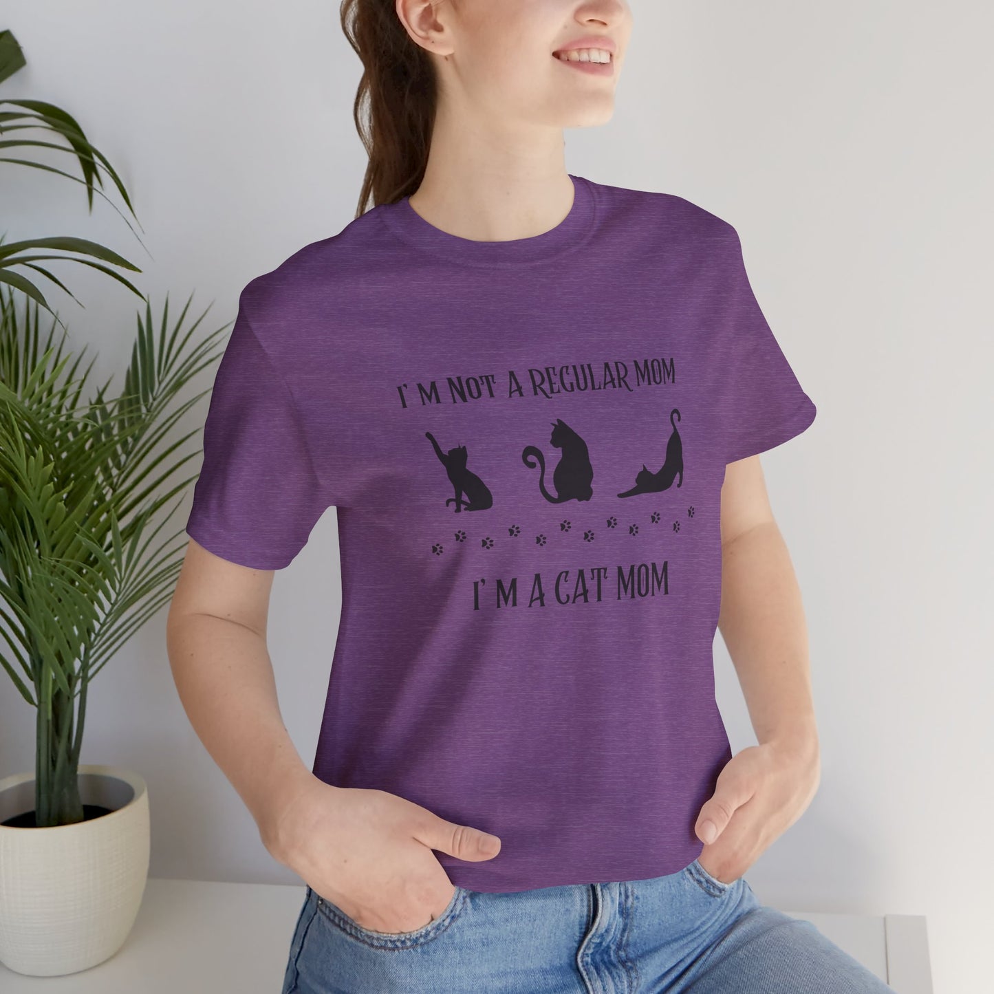 Cat Mom Unisex Tee - I Am not a Regular Mom Design - furevermama