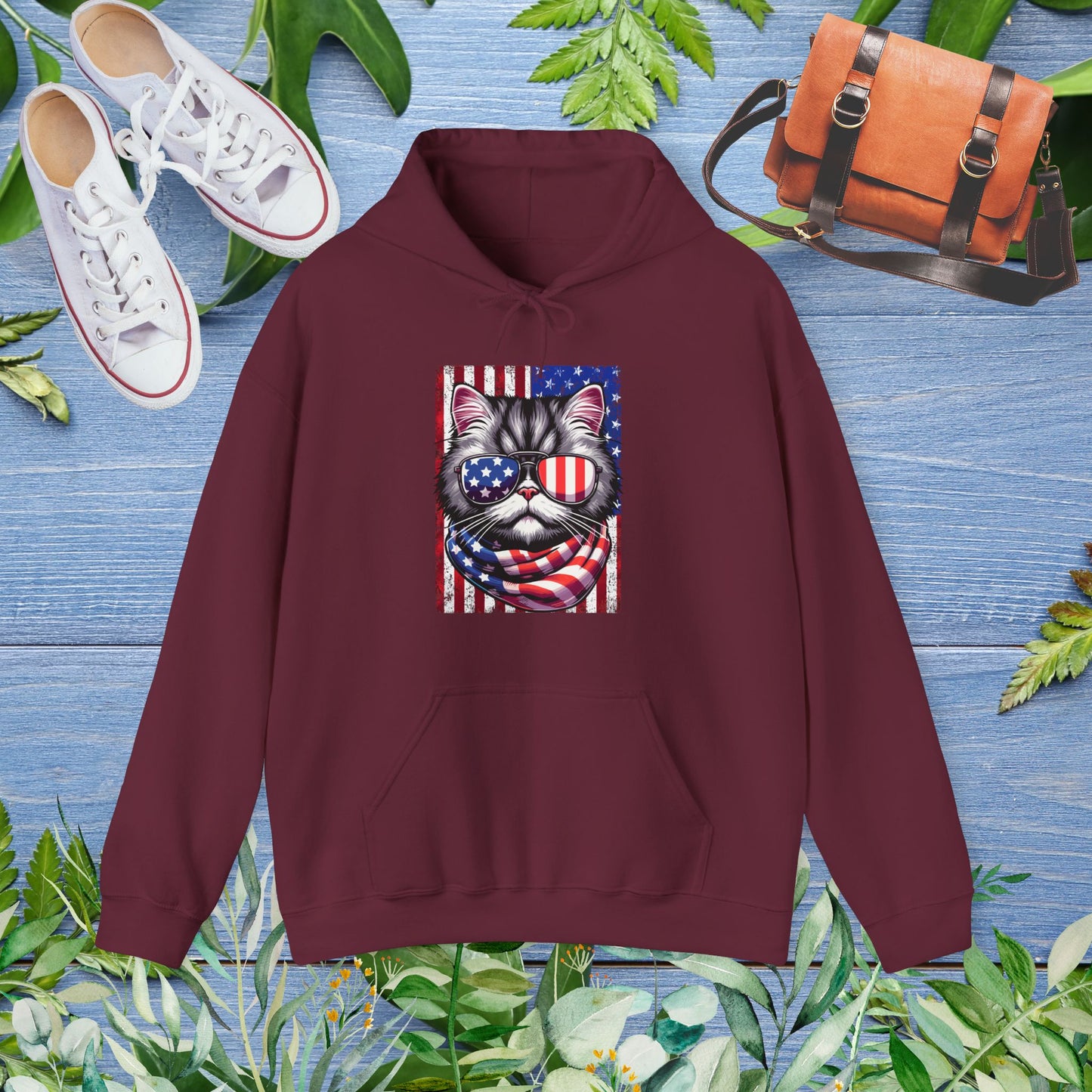 Patriotic Cat Hoodie - furevermama