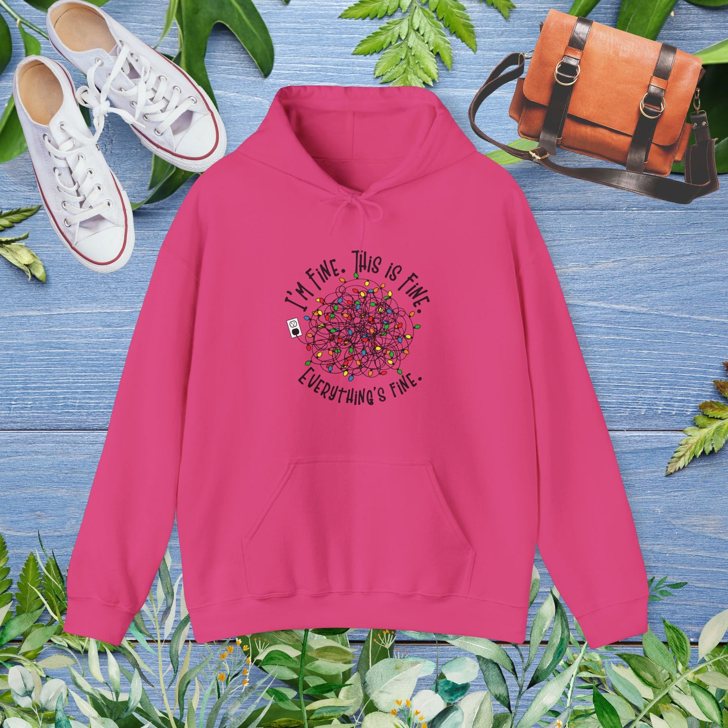 Everything Is Fine Unisex Heavy Blend™ Hoodie - furevermama