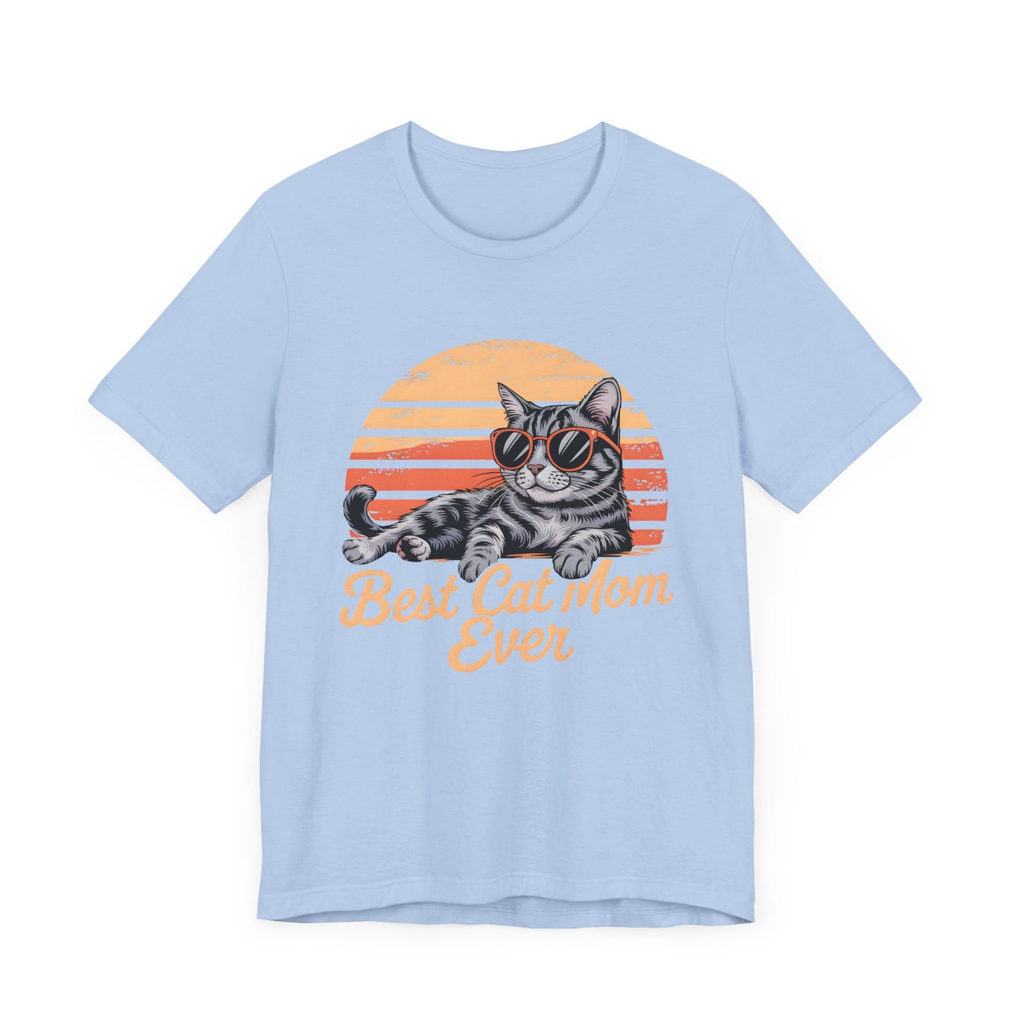 Best Cat Mom Ever Unisex Jersey Tee - Cute Cat Graphic T-Shirt