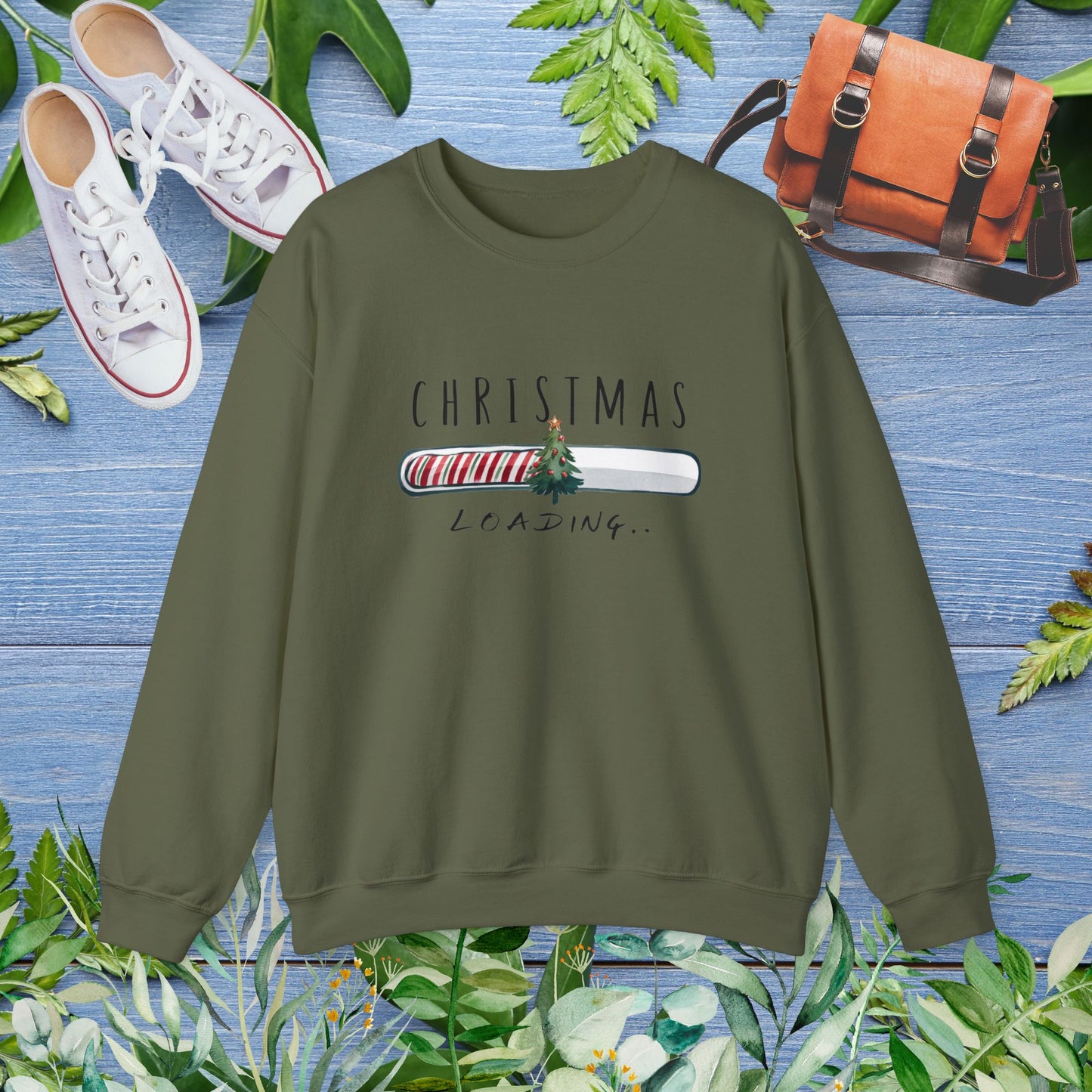 Christmas Is Loading Unisex Heavy Blend™ Crewneck Sweatshirt - furevermama