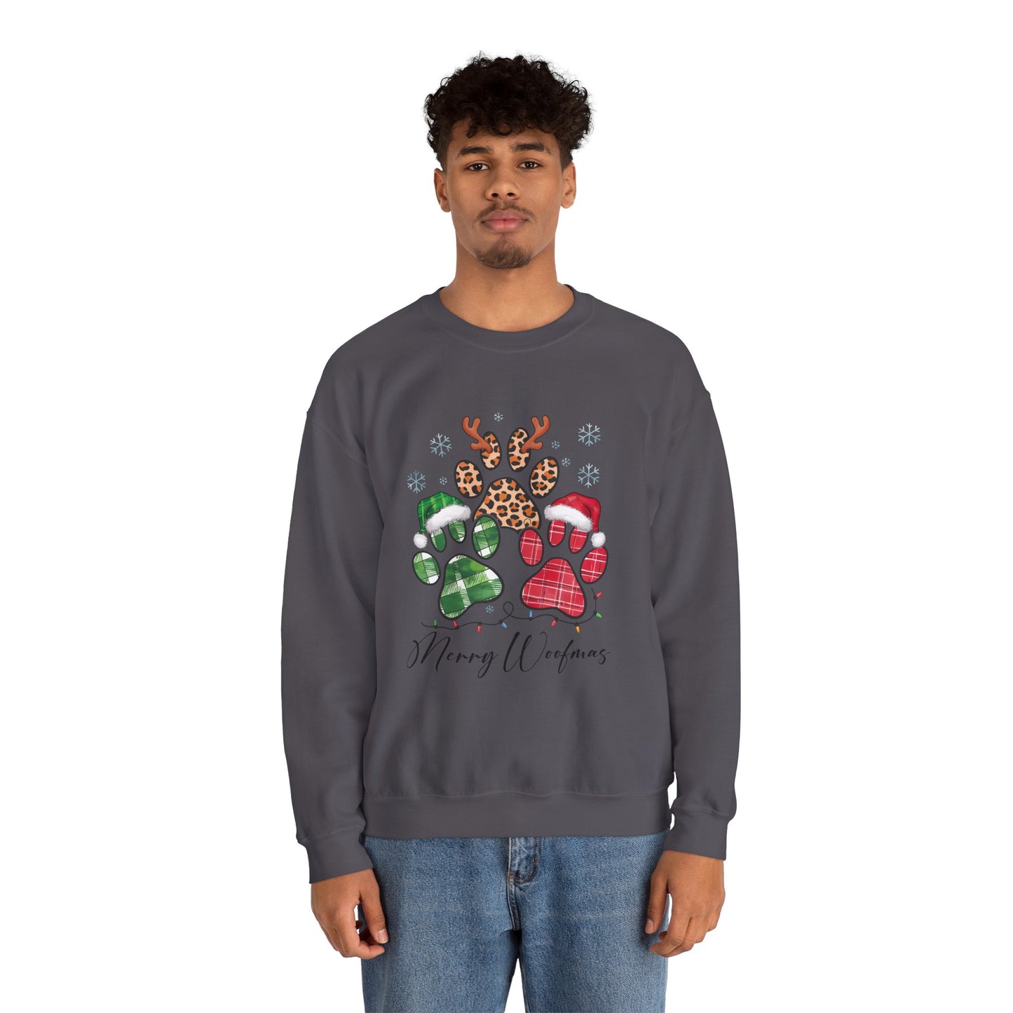 Merry Woofmas Pawprint Unisex Sweatshirt - furevermama