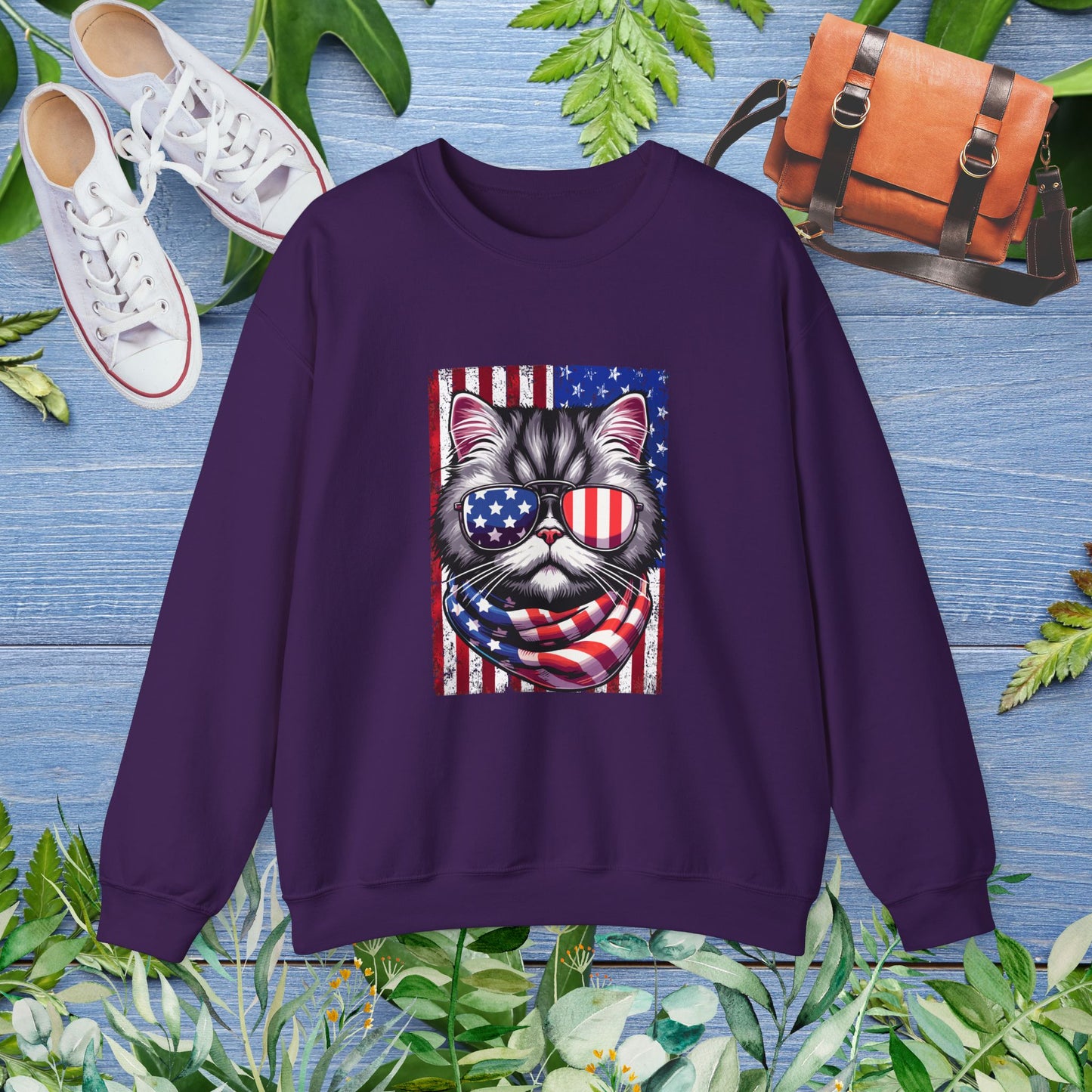 Patriotic Cat Unisex Sweatshirt - furevermama