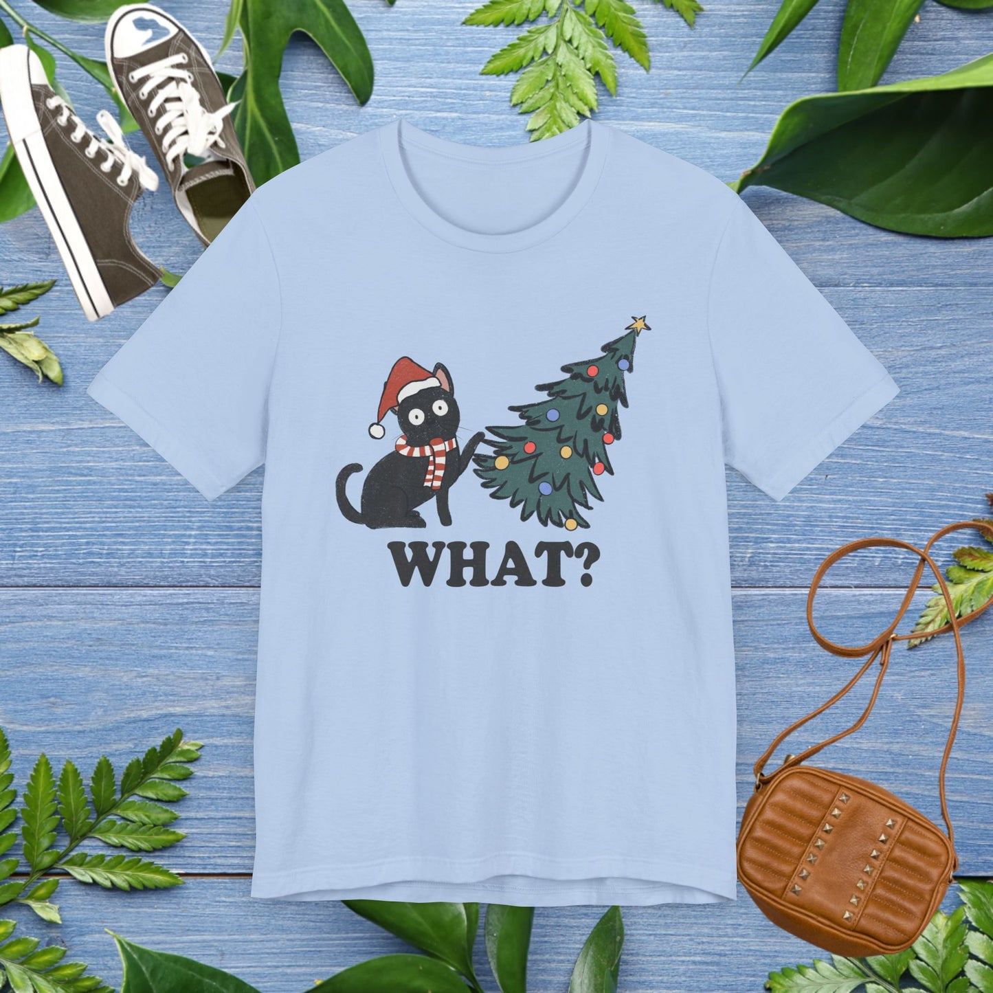 Christmas Tree & Cat Unisex Short Sleeve T-Shirt - furevermama