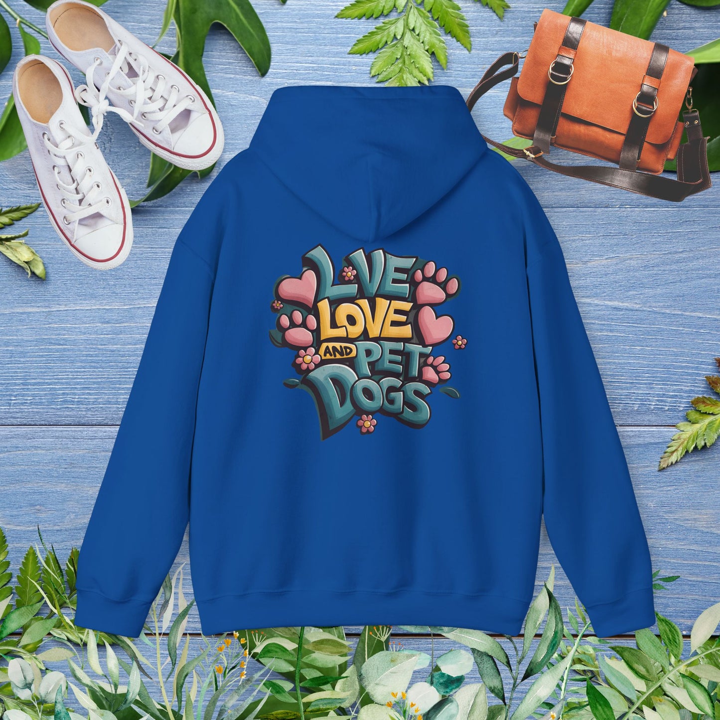 Live Love and Pet Dogs Hoodie (Double-Sided) - furevermama