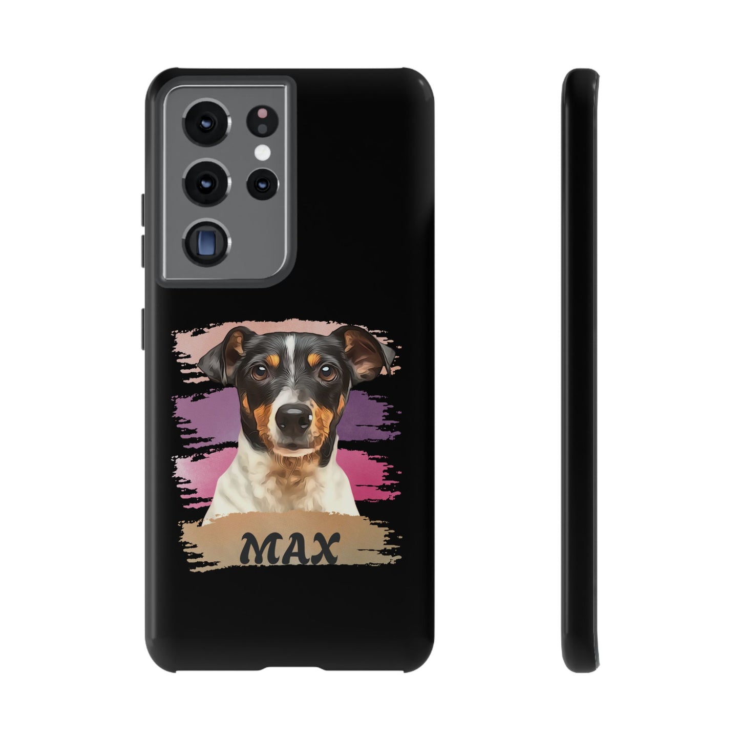 Custom Pet Portrait Phone Case, Pink Brush Edition - furevermama