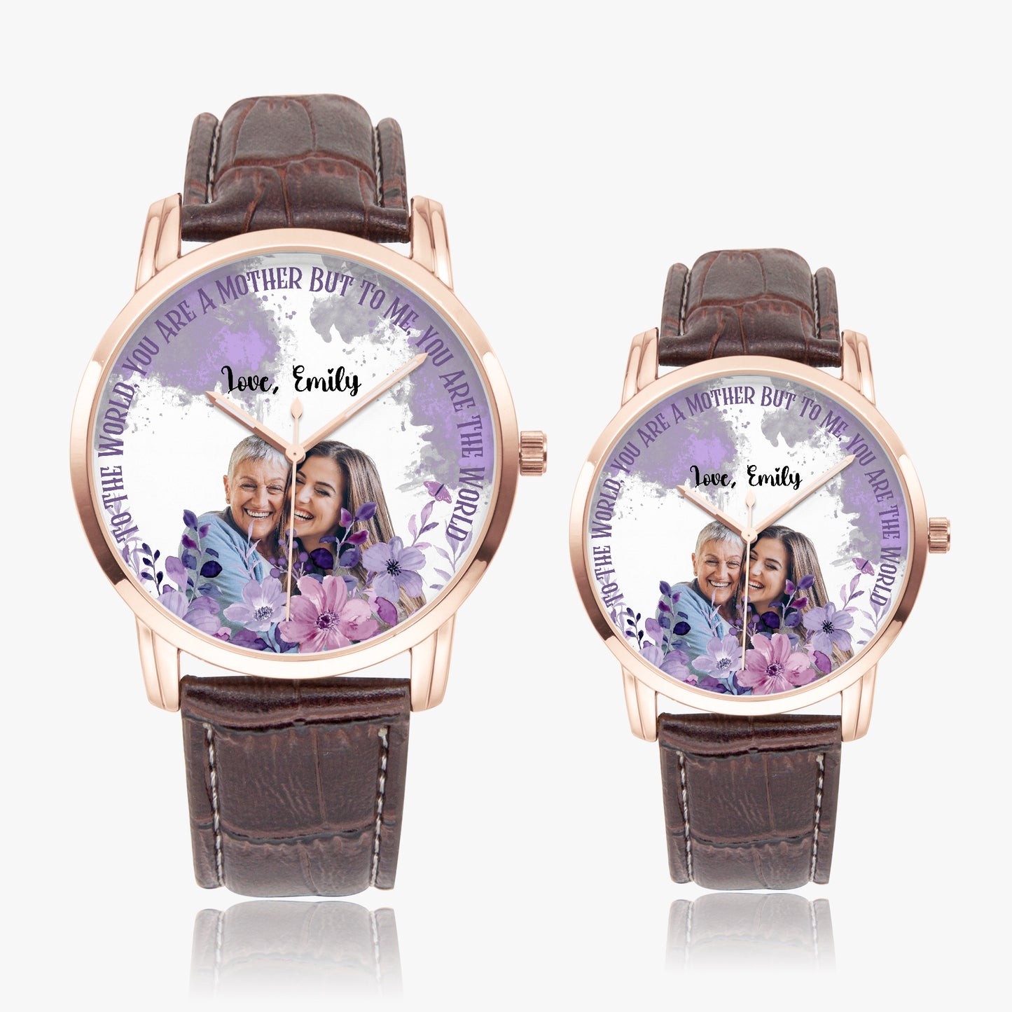 Personalized Premium Wide Type Quartz Watch - With Your Photo and Name - furevermama