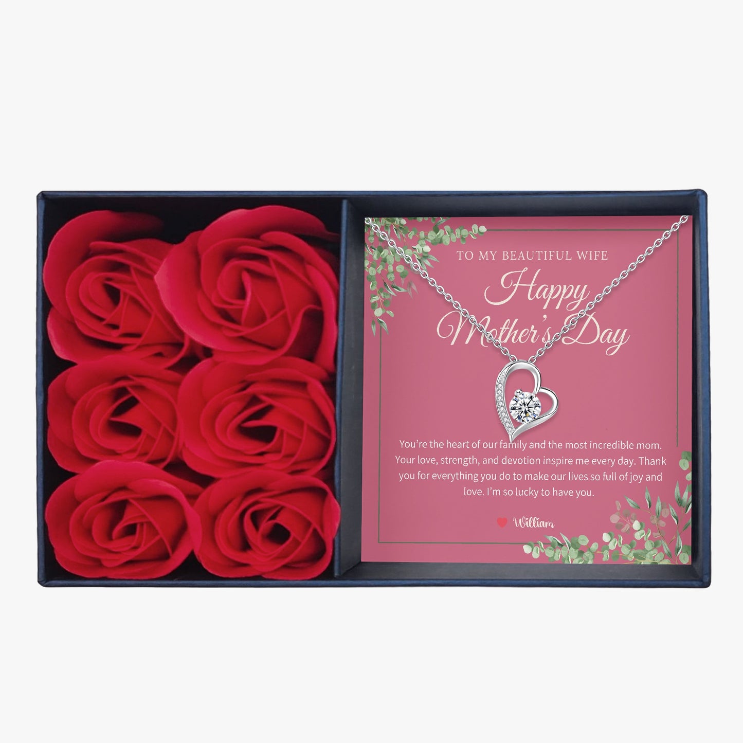 Zirconia Necklace with Gift Box - To My Beautiful Wife - furevermama