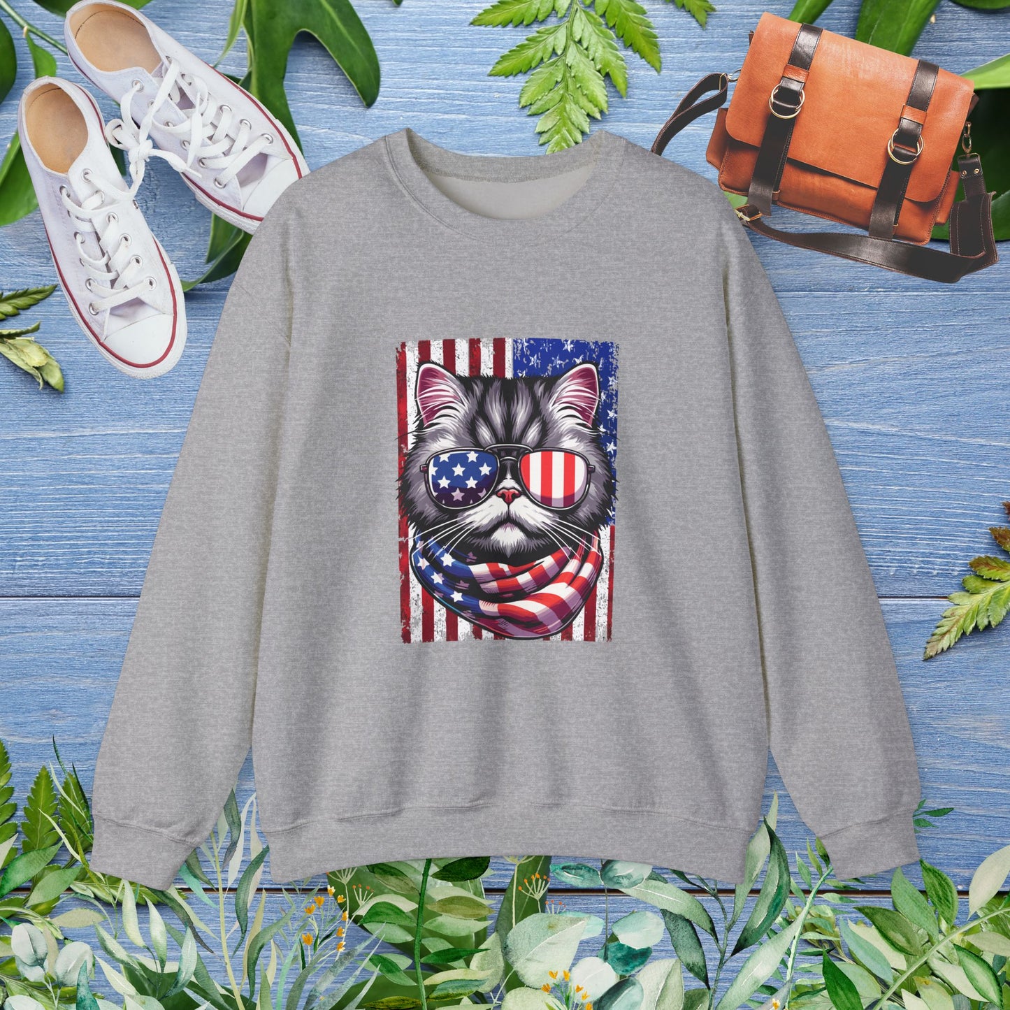 Patriotic Cat Unisex Sweatshirt - furevermama