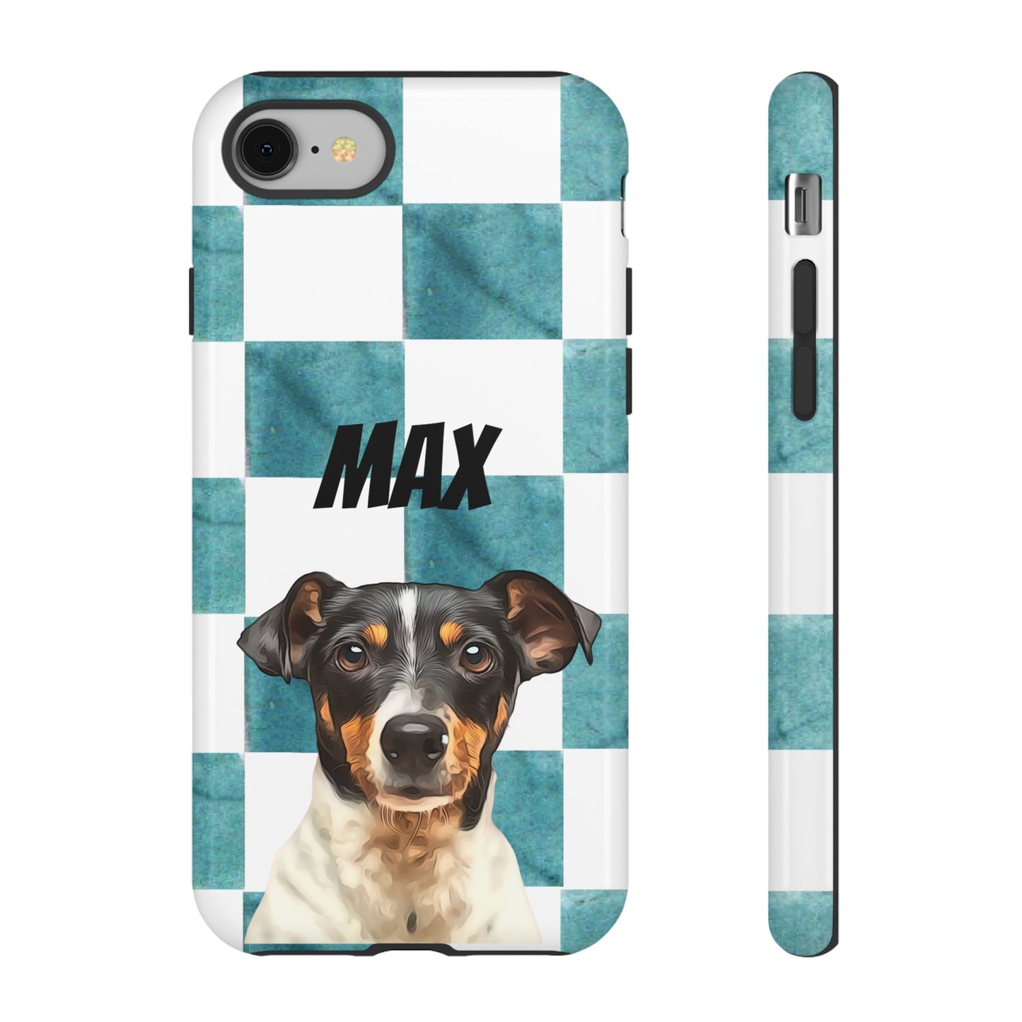 Custom Pet Portrait Phone Case, Checker Edition - furevermama