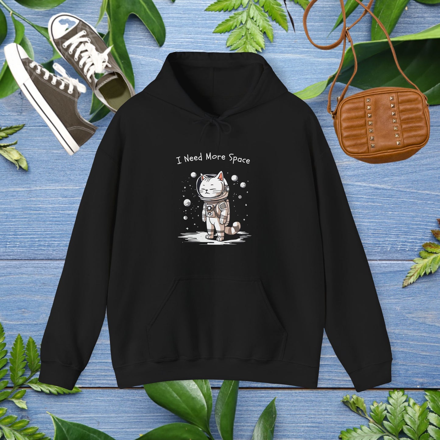 Space Cat Unisex Hoodie - I Need More Space - furevermama