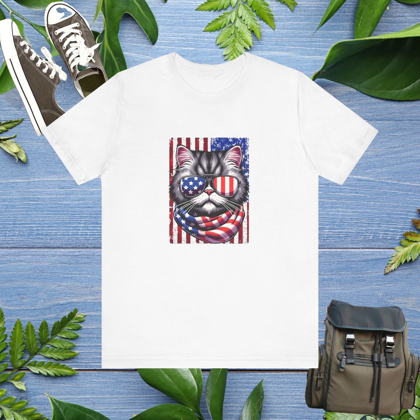 Patriotic Cat Unisex T-Shirt - furevermama