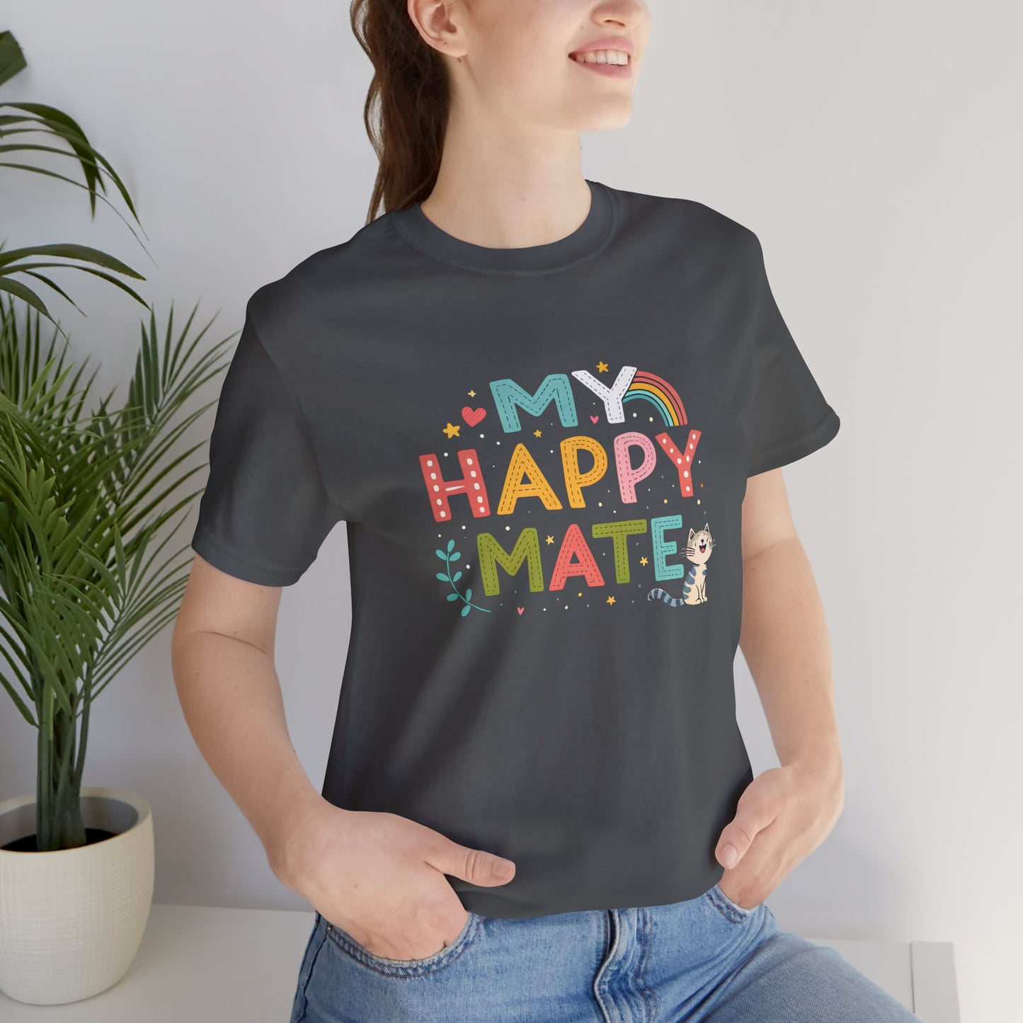 My Happy Mate Cat Graphic T-Shirt - furevermama