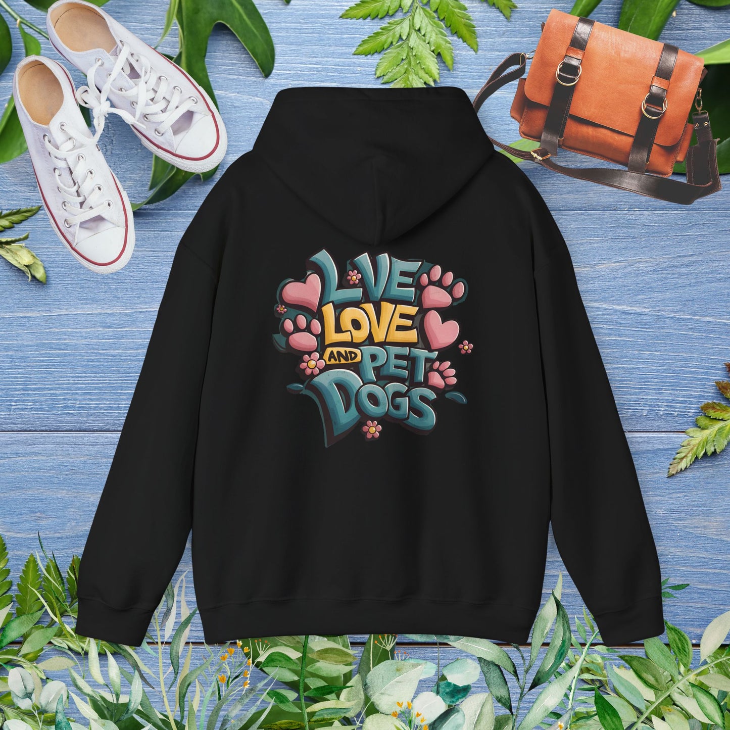 Live Love and Pet Dogs Hoodie (Double-Sided) - furevermama