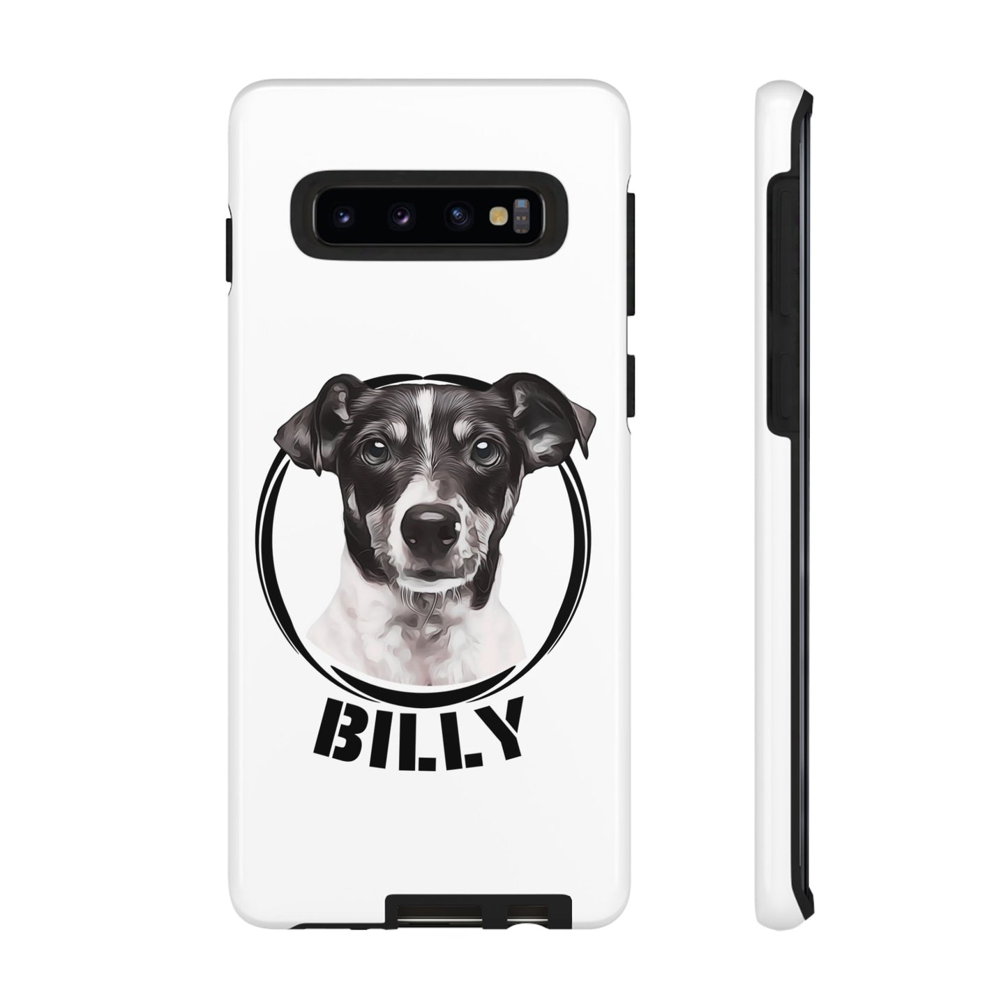 Custom Pet Portrait Phone Case, Black and White - furevermama