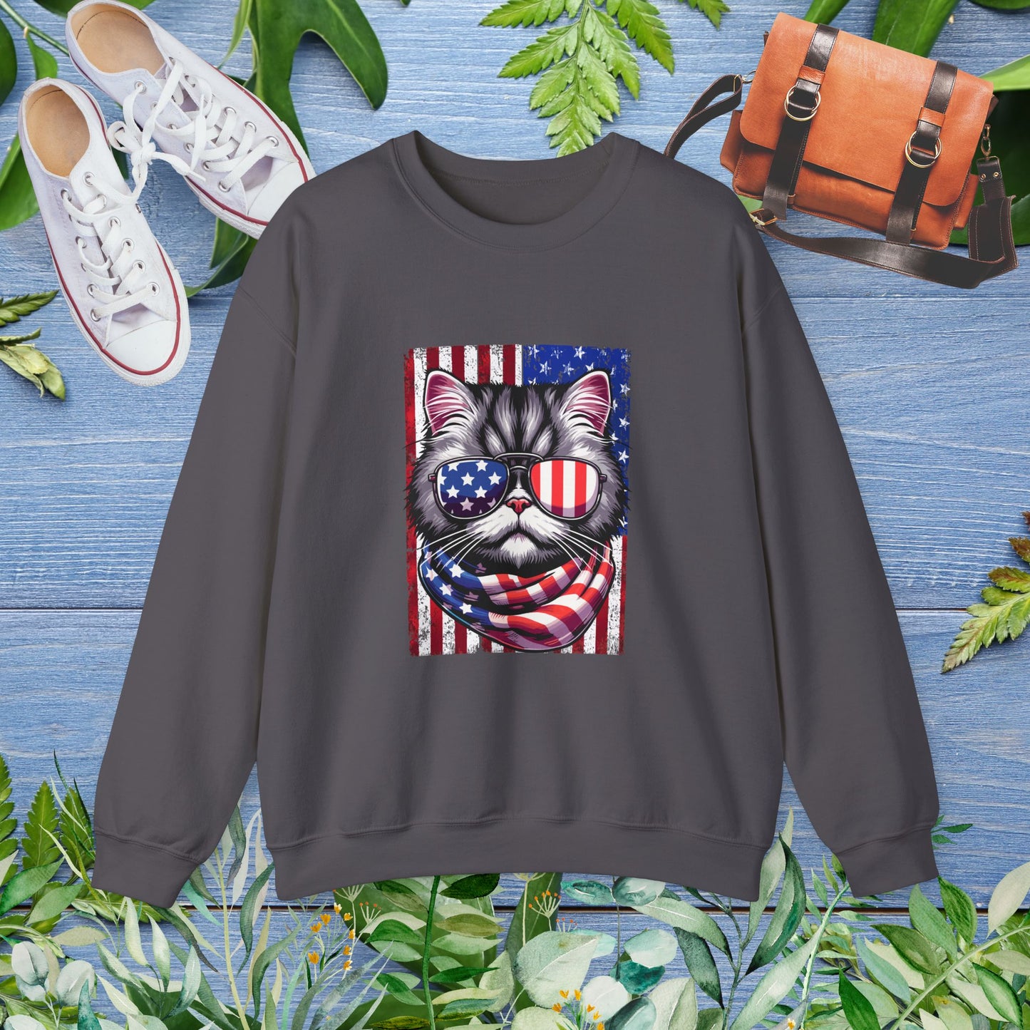 Patriotic Cat Unisex Sweatshirt - furevermama