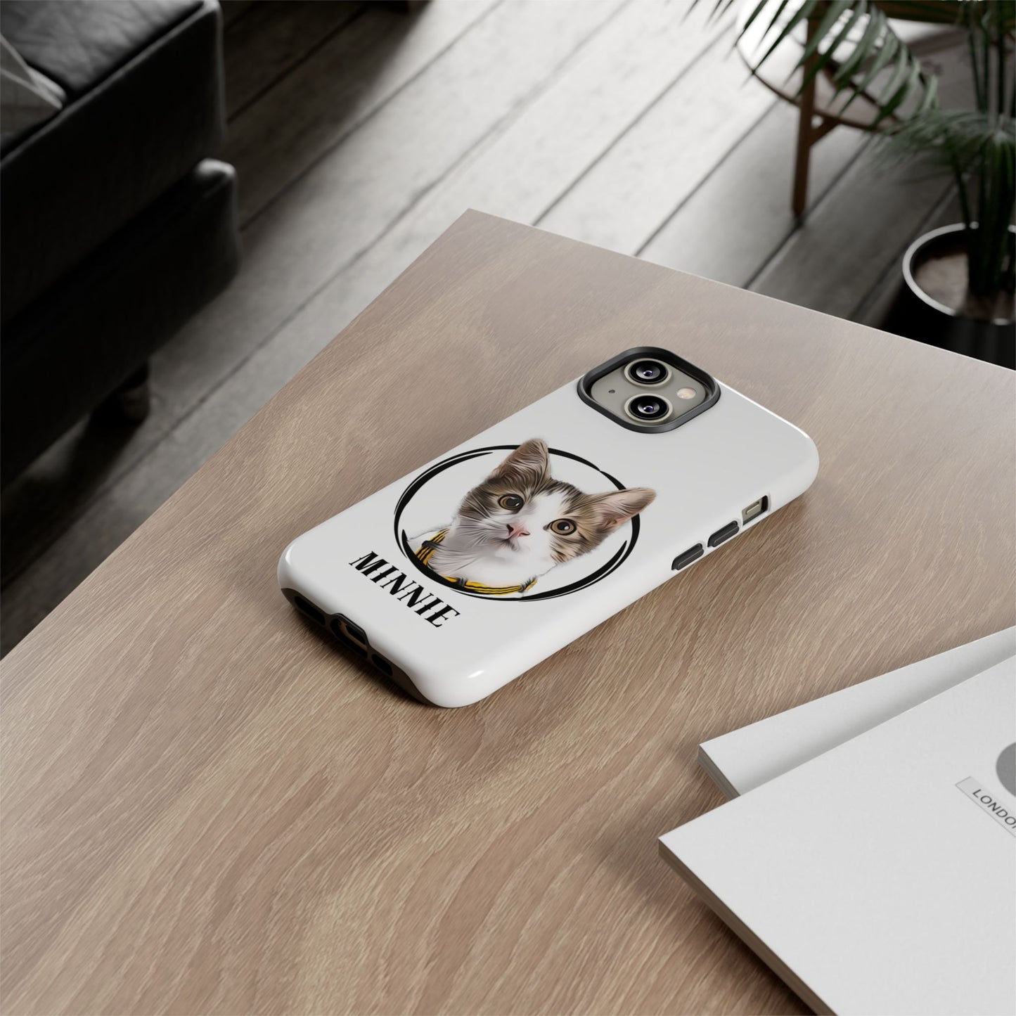 Custom Pet Portrait In Circle Phone Case - furevermama