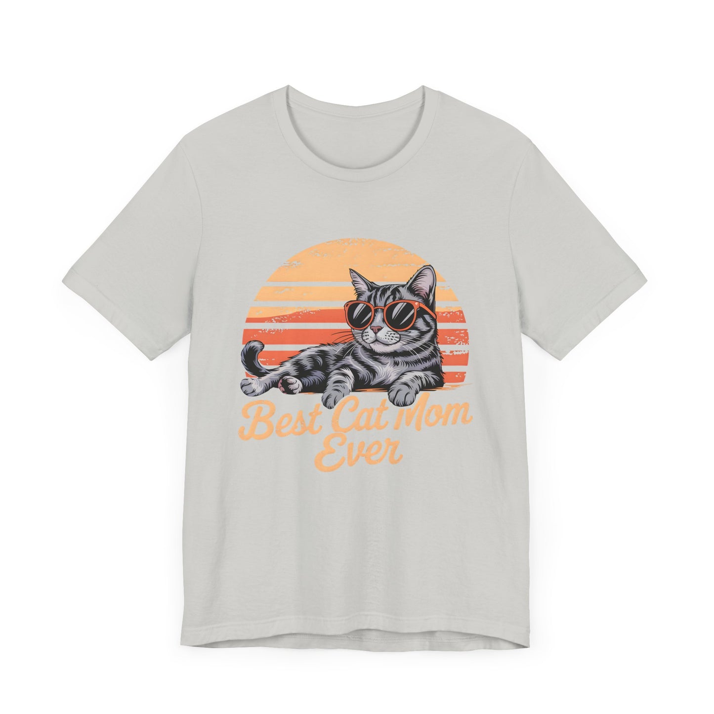 Best Cat Mom Ever Unisex Jersey Tee - Cute Cat Graphic T-Shirt