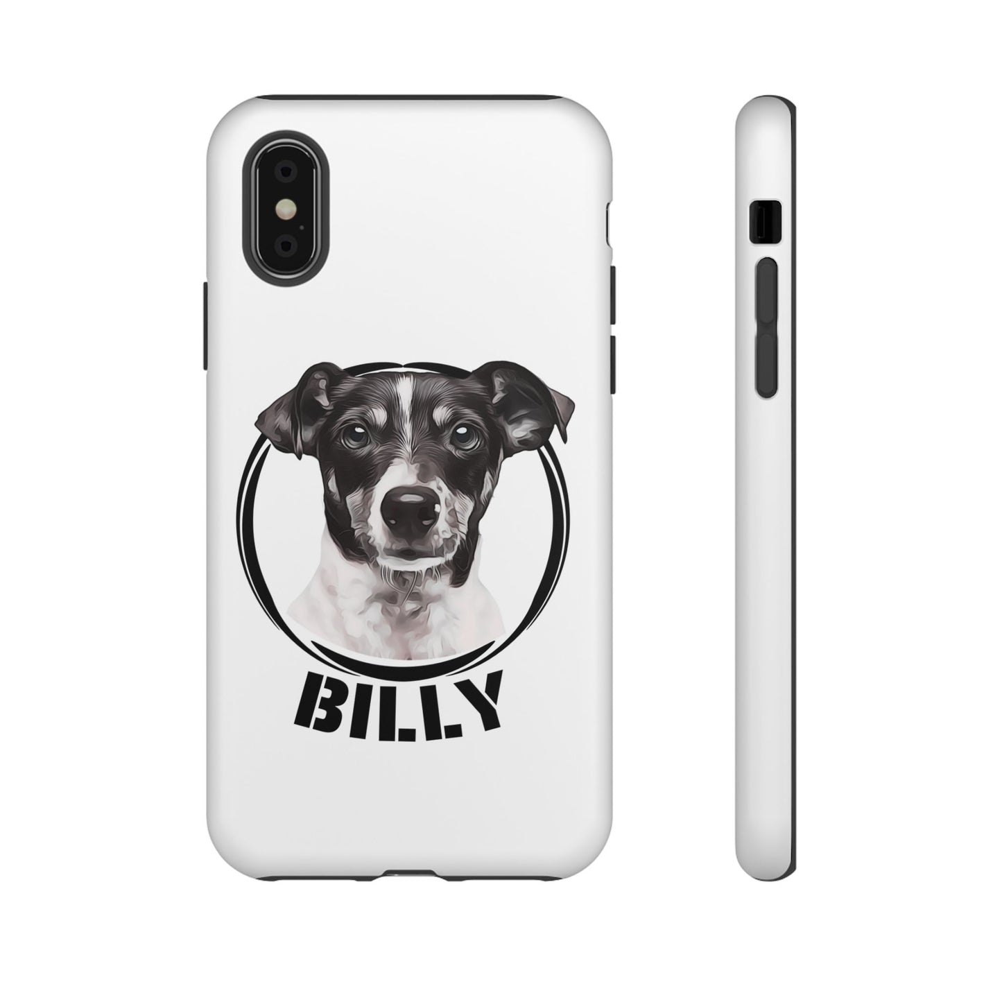 Custom Pet Portrait Phone Case, Black and White - furevermama
