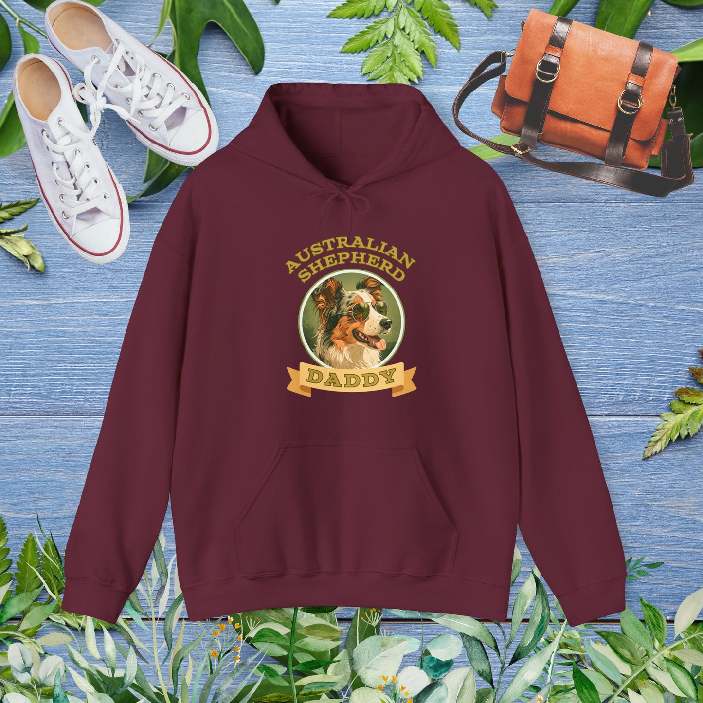 Australia Shepherd Daddy Hoodie - furevermama